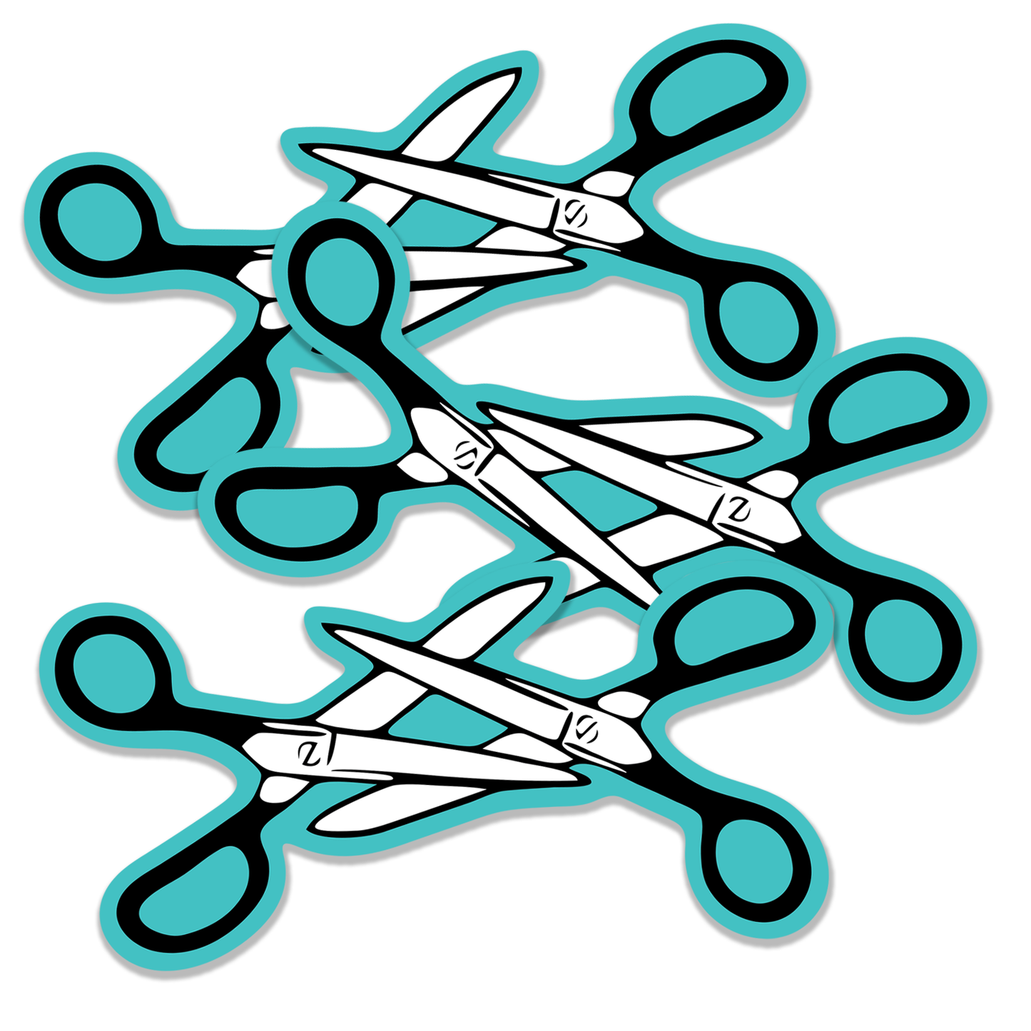 4" Scissors Vinyl Sticker Turquoise - Funny Pride Month Lesbian LGBTQIA+ Decals Equal Rights, Waterproof Outdoor Stickers