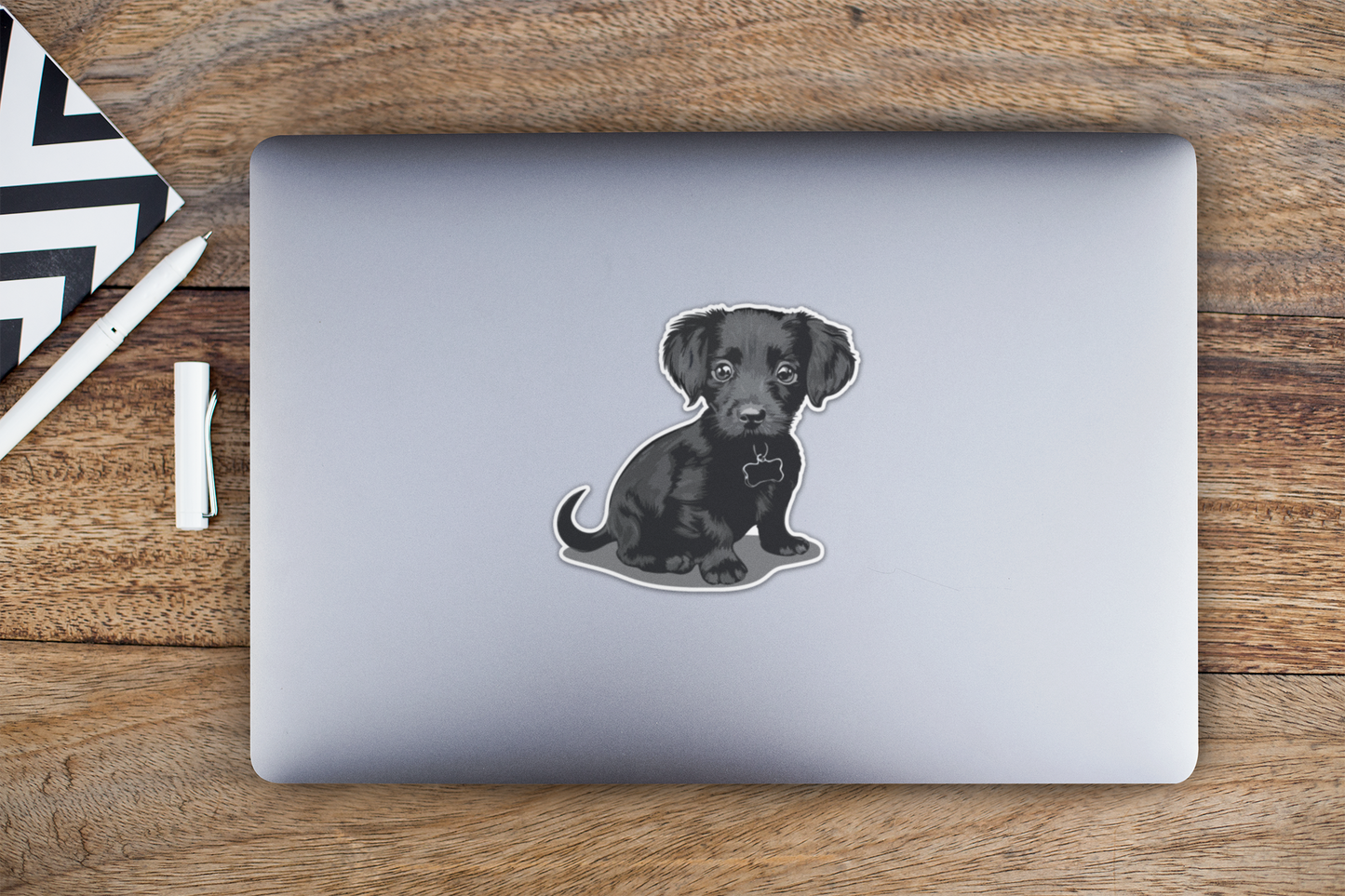 3" Black Chiweenie Puppy Dog Sticker - Dachshund Chihuahua Mix Dogs Waterproof Vinyl Decal Stickers Long Coat Chiweenies Puptickers (Copy)
