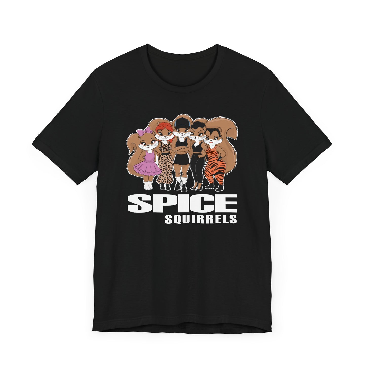 Spice Squirrels T-shirt Unisex Jersey Short Sleeve Tee with Funny Squirrel Parody Design