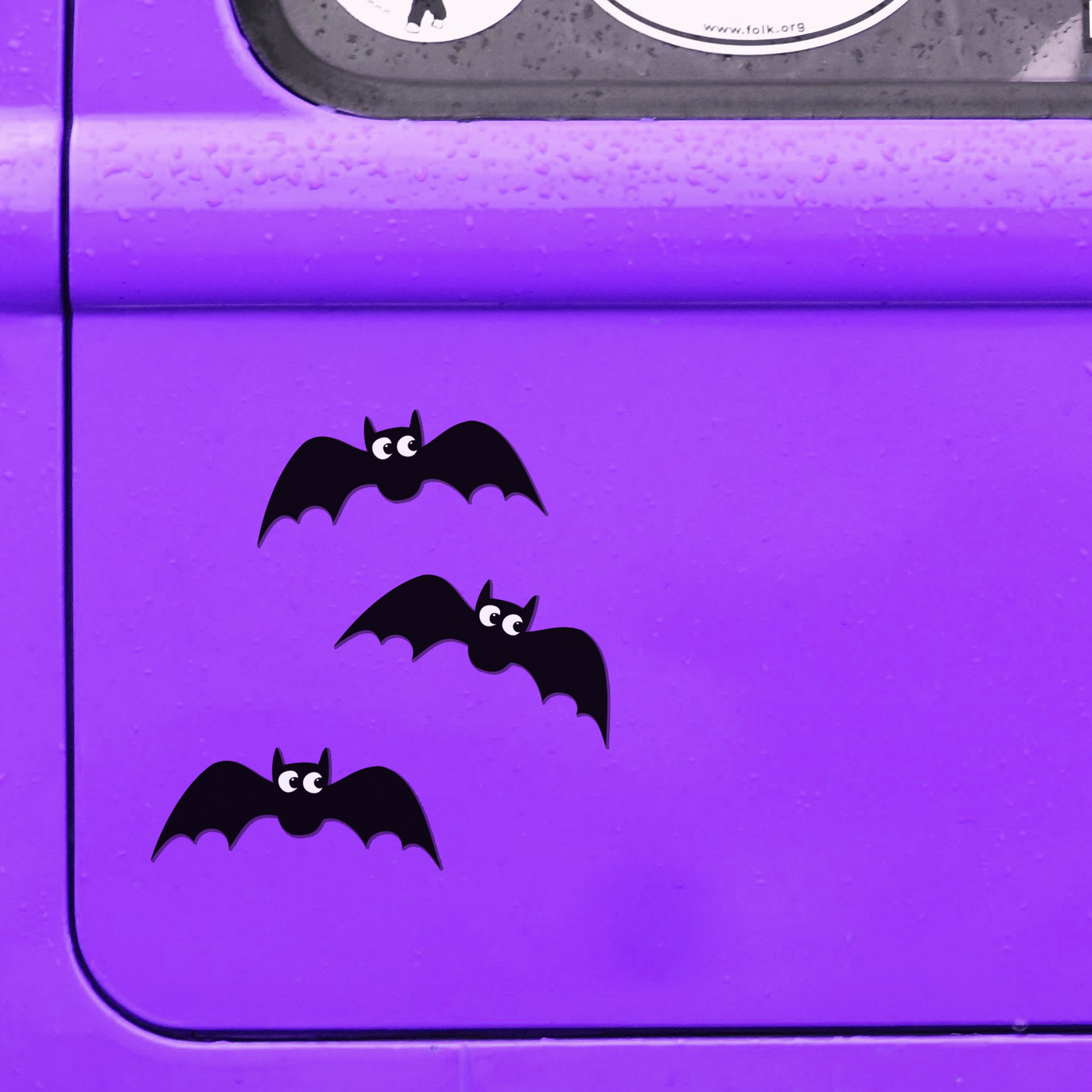 Flying Bats Magnet 3 Pack - 3" Halloween Spooky Black Bat Gothic Vinyl Fridge Magnets Indoor Outdoor Bundle