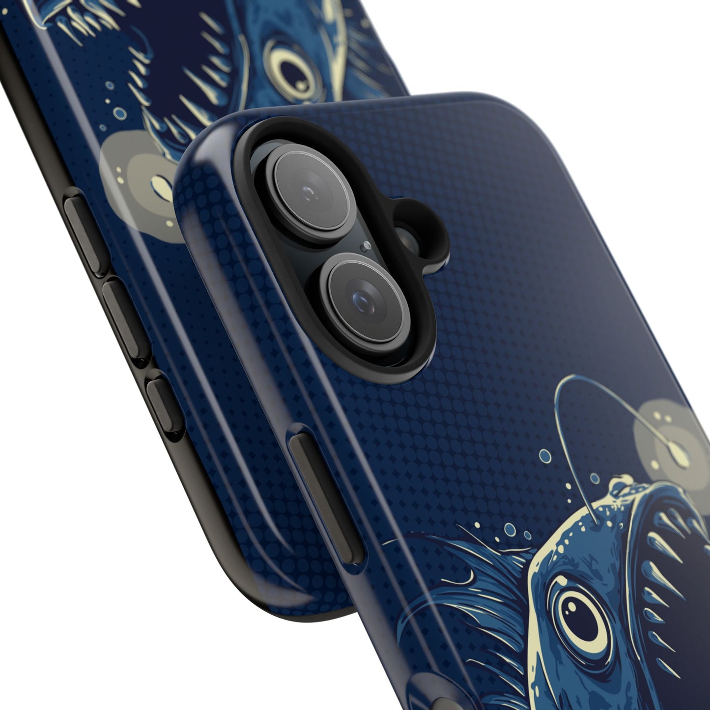 Deep Sea Anglerfish Cell Phone Case, Angler Fish Nautical Dark Ocean Marine Life Tough Phone Cases