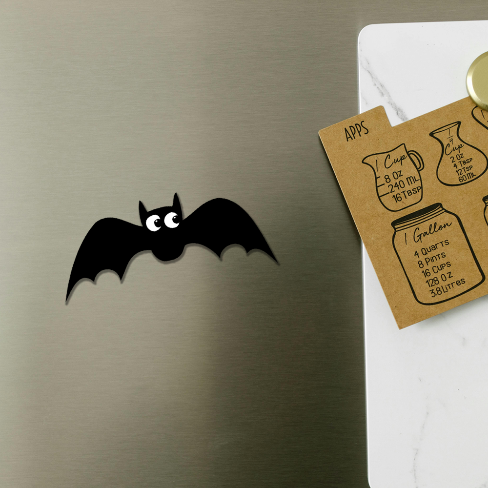 Flying Bats Magnet - 4" Halloween Spooky Black Bat Gothic Vinyl Fridge Magnets