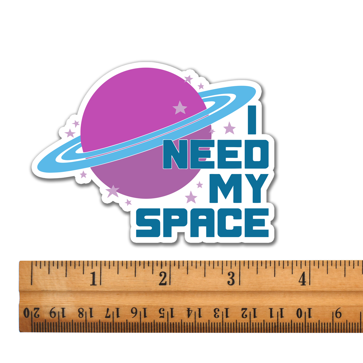 I Need My Space Sticker - 3.5" Waterproof, Fade-Resistant Decal Stickers Introvert Outerspace
