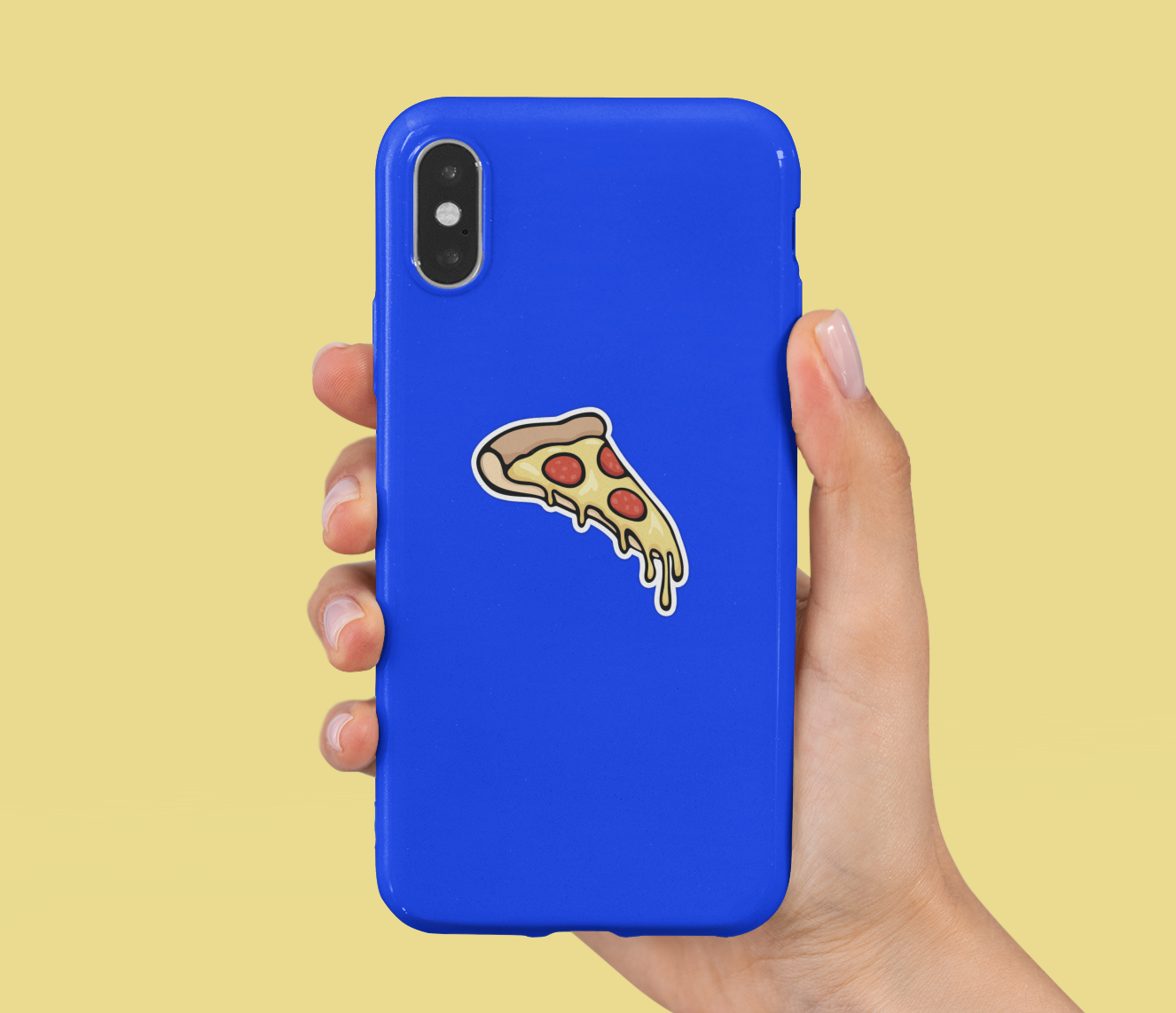 Small 2" Pizza Slice Sticker - Cheese Pepperoni Pizzas Vinyl Decal Stickers Waterproof Outdoor Decals