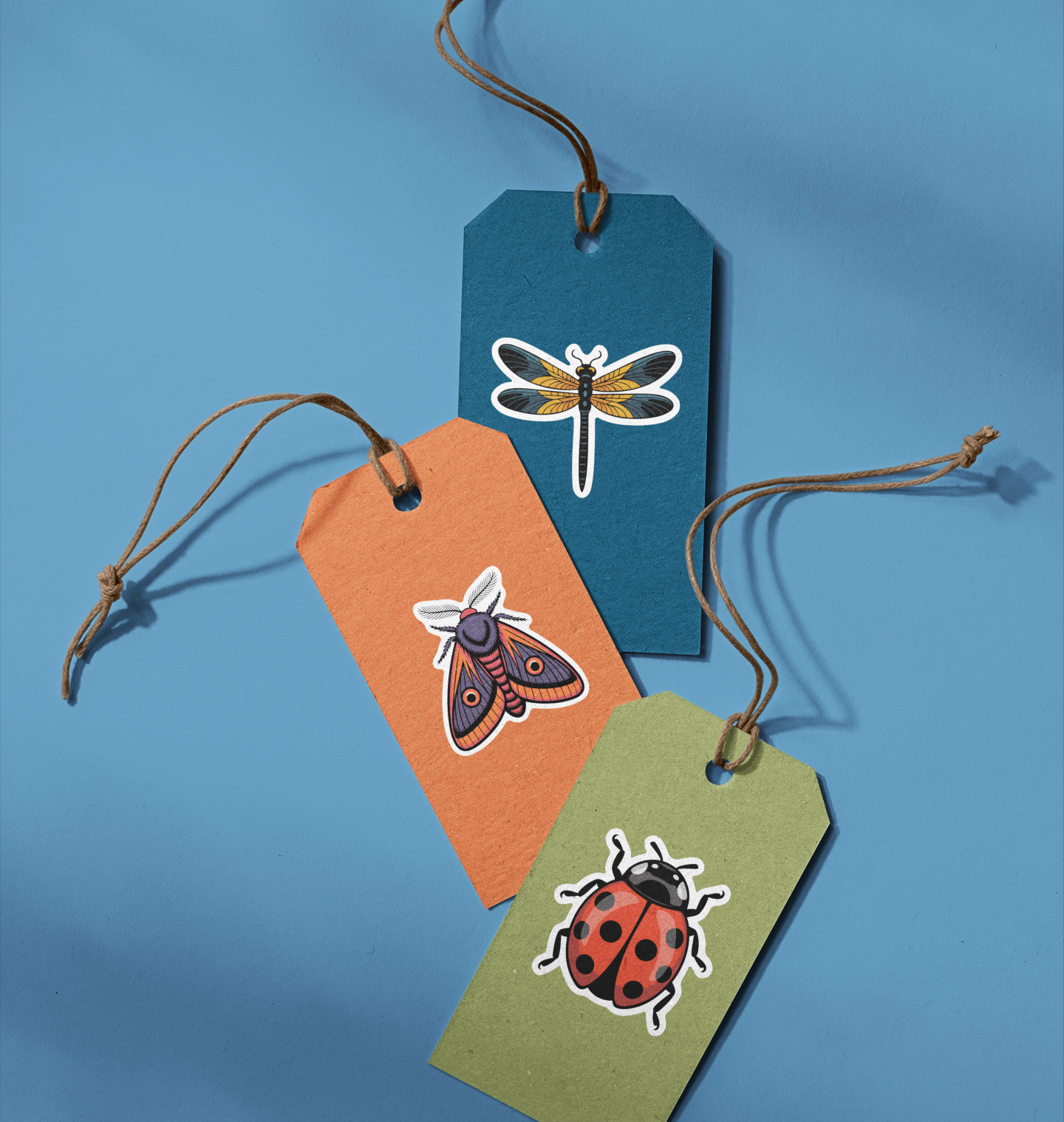 Small 2" Dragonfly Stickers Bundle Pack - Bugs Insects Decal Sticker Dragonflies Waterproof Outdoor