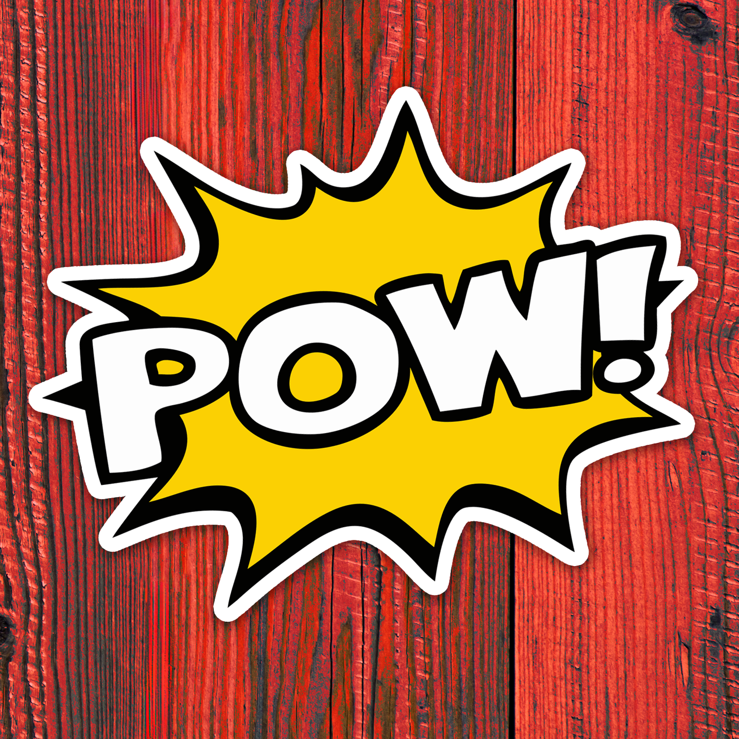 3" Pow! Comic Book Super Hero Sticker - Waterproof Decal Stickers