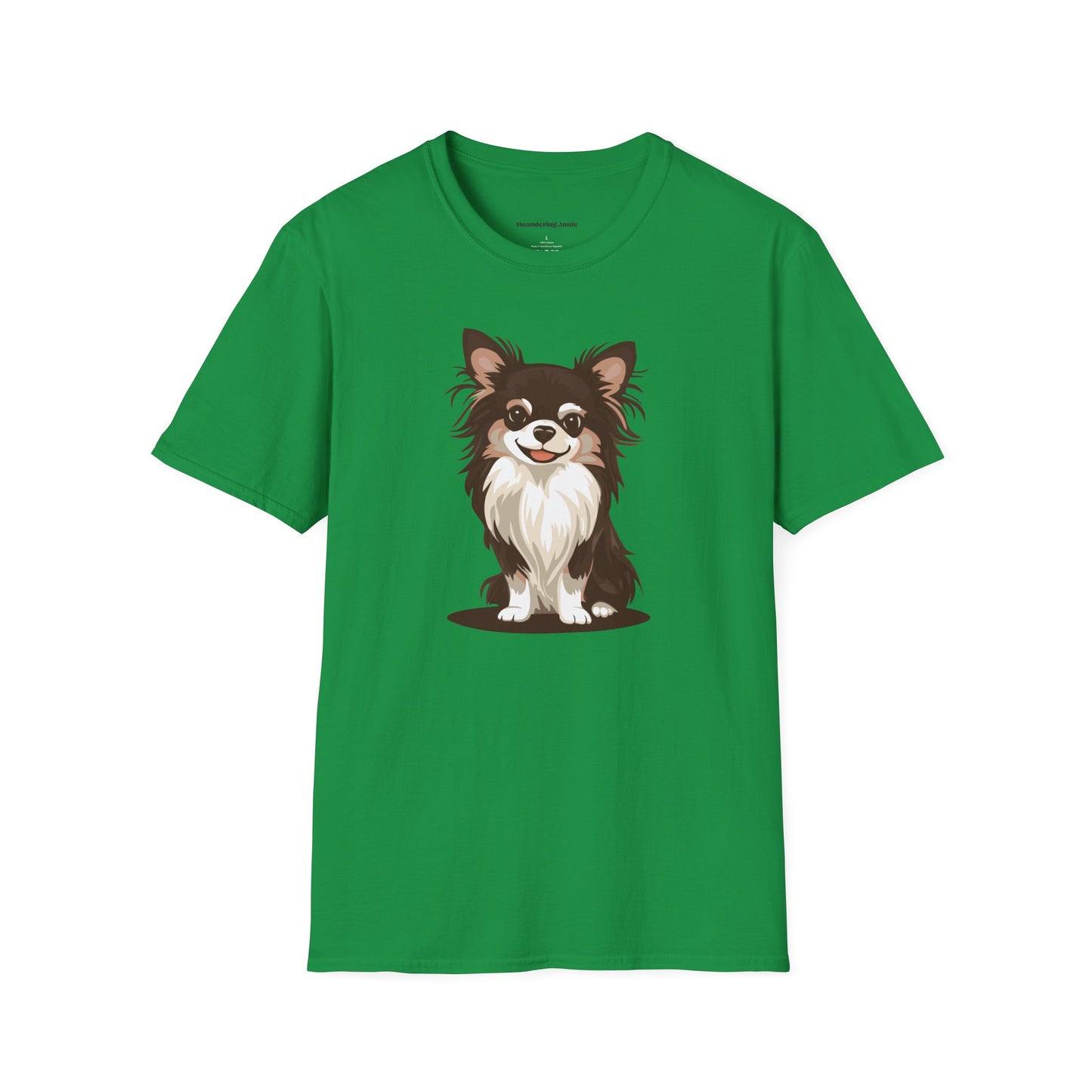 Long Haired Chihuahua Dog Soft T-Shirt - Mens Womens Unisex Softstyle Pet Tee