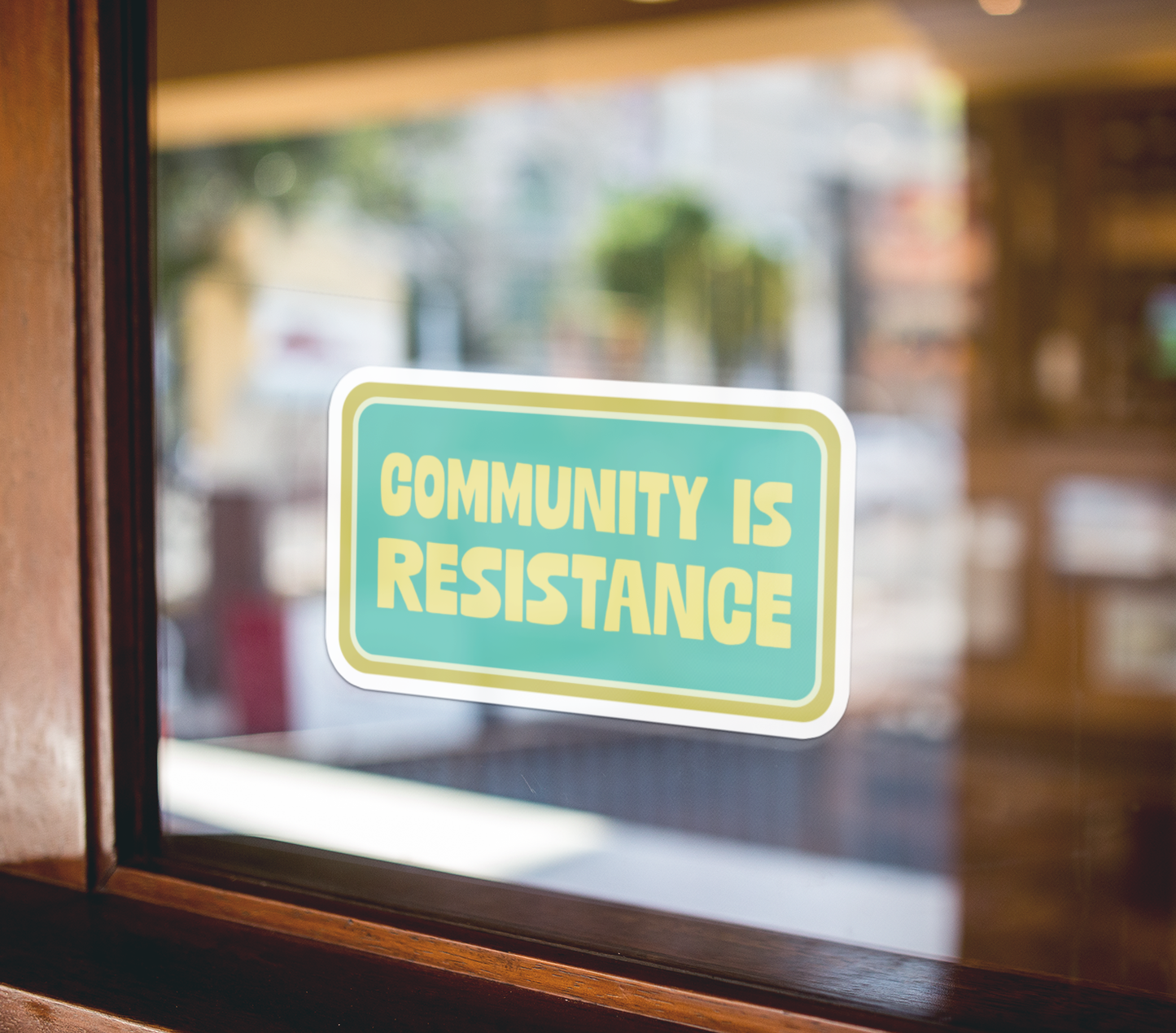 3" Community is Resistance Vinyl Sticker - Mutual Aid, Activism, Revolution Waterproof Outdoor Decal Stickers