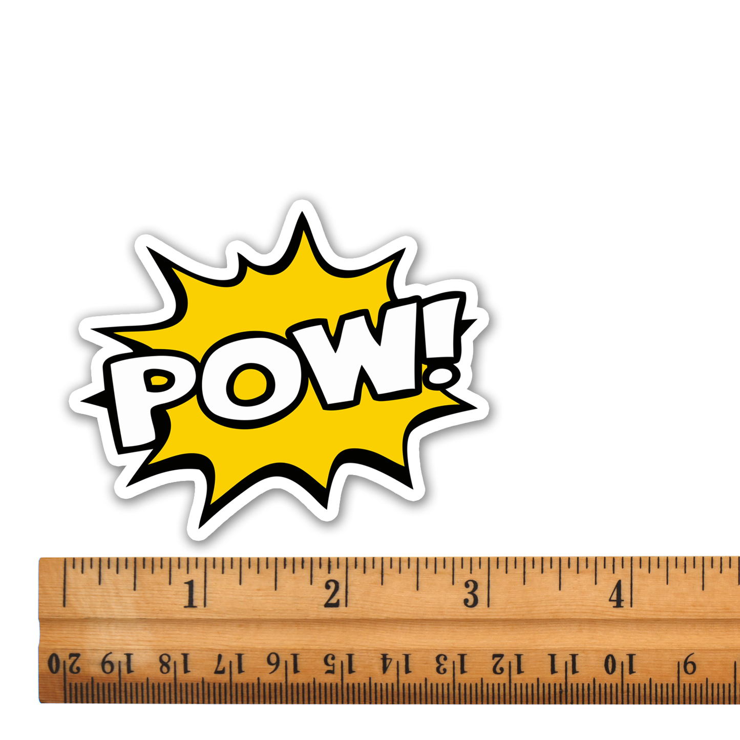 3" Pow! Comic Book Super Hero Sticker - Waterproof Decal Stickers