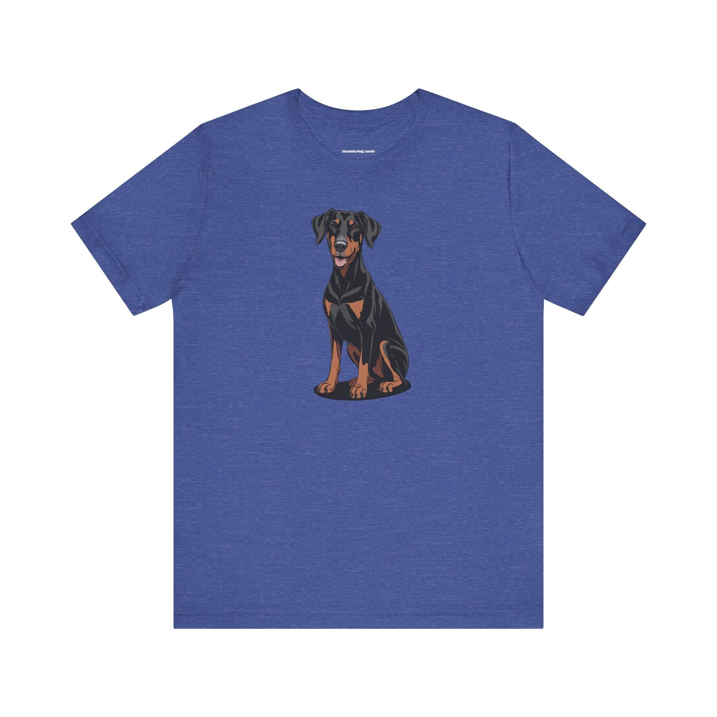Doberman Pinscher Dogs T-shirt, Black Dobermans Puppy Dog Unisex Short Sleeve Cotton Tee