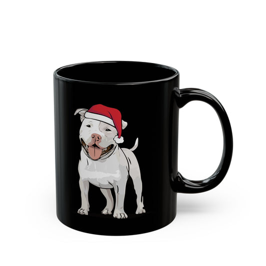Christmas Pitbull Dog Mug, Holiday Coffee Mugs, Pet Lover Gift, Santa Pit Bull Terrier Dogs Tea Cup, Gift for Pet Owners