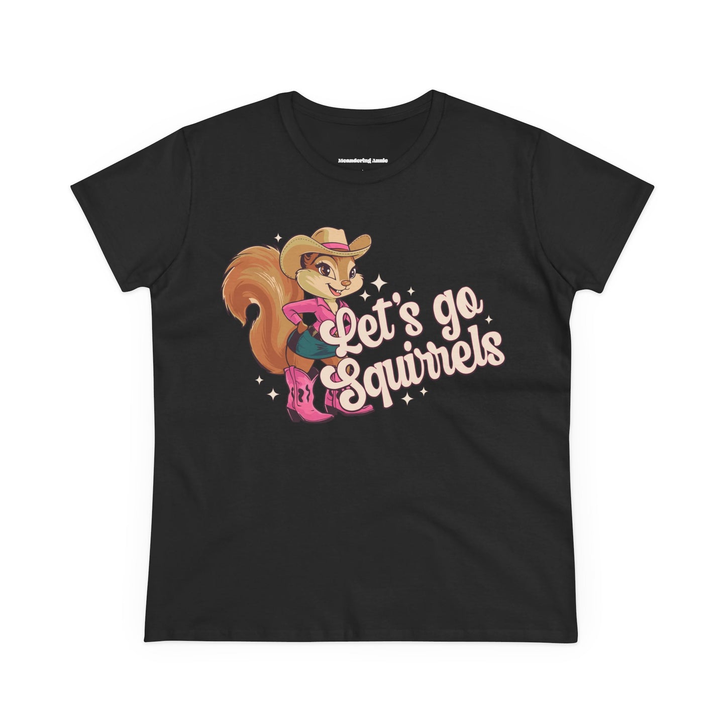 Let's Go Squirrels Ladies T-shirt - Women's Midweight Cotton Tee - Funny Parody Squirrel Print