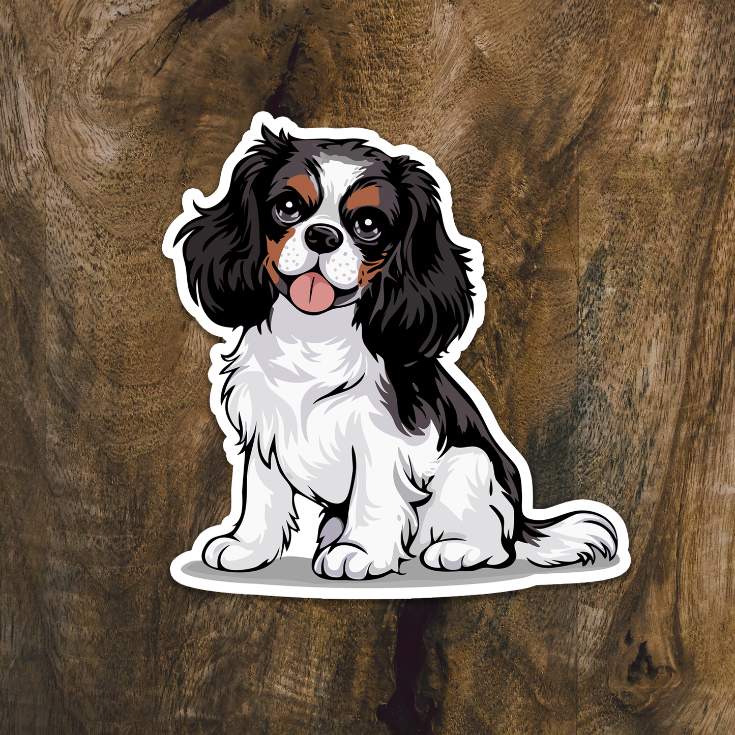 Small 1/2" or 1" Cavalier King Charles Spaniel Dog Sticker Sheets, 24 Stickers Per Sheet - Waterproof, Fade-Resistant Decals