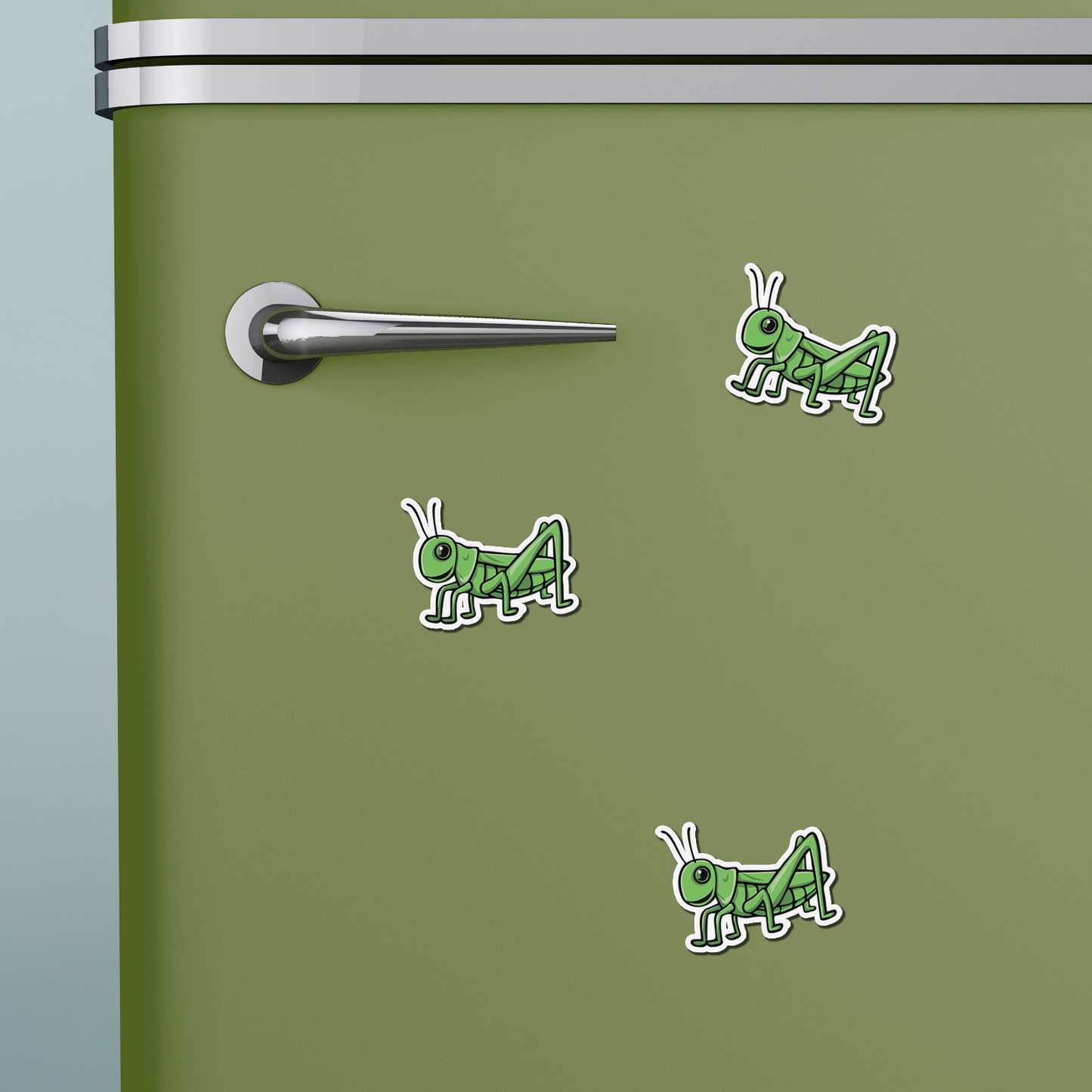 Grasshopper Magnet - 3" Grasshoppers Insect Bugs Vinyl Fridge Magnets Indoor Outdoor Grass Hopper Bug Bundle