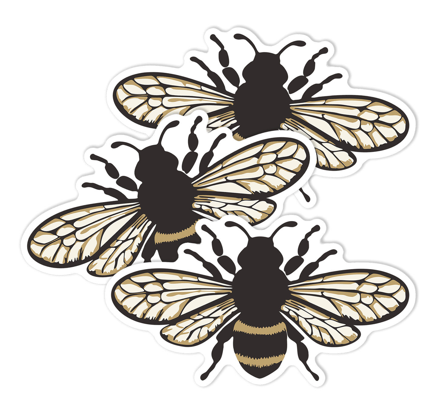 2" Bee Stickers Bundle - Bugs Insects Decal Sticker Bees Insect Bug Waterproof Outdoor Decals, Suitcase, Luggage, Car