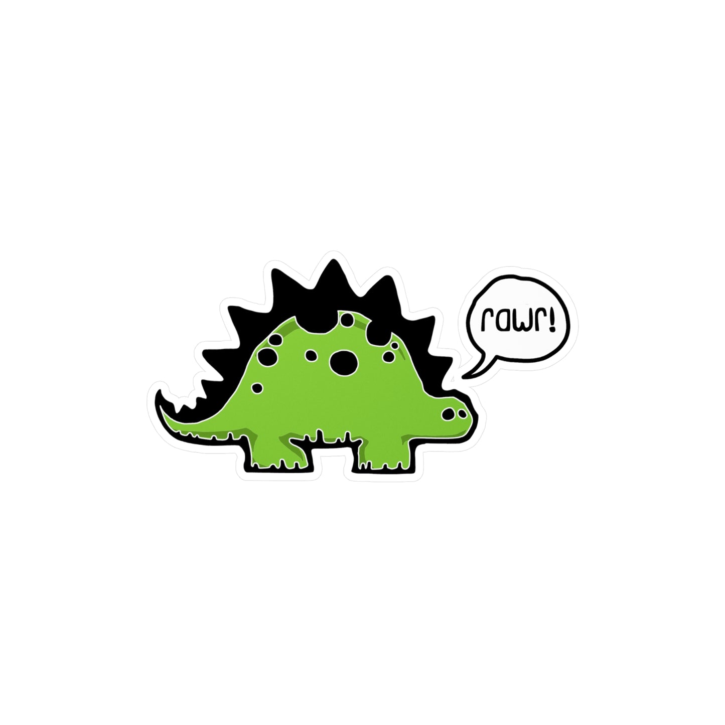 Rawr! Dino Dinsaur Vinyl Sticker Kiss-Cut Vinyl Decals Stegosaurus Dinosaur Stickers