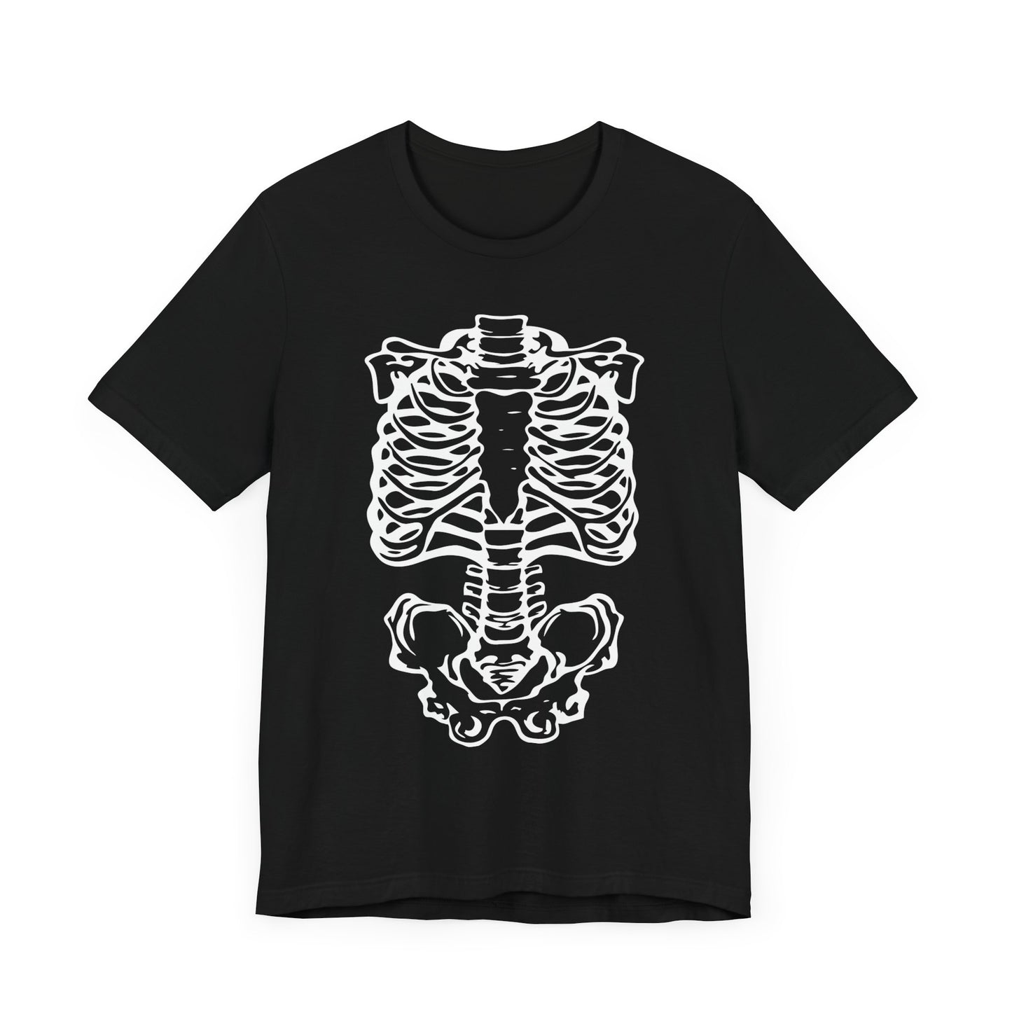 Skeleton Rib Cage Black T-shirt Unisex Jersey Short Sleeve Tee Mens Womens Halloween Gothic shirt