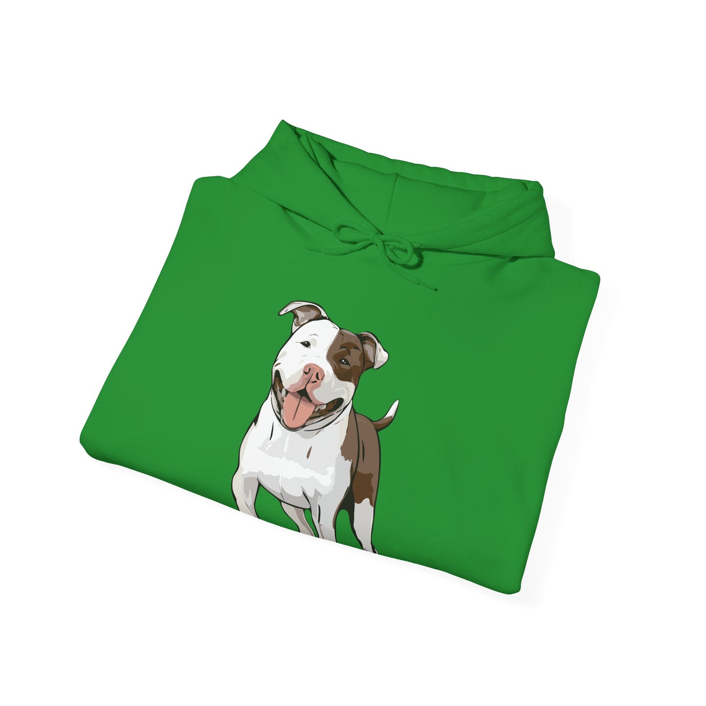 Ollie Dog Pulliver Hoodie Unisex Heavy Blend Hooded Sweatshirt with Pit Bull Dog Pet Design