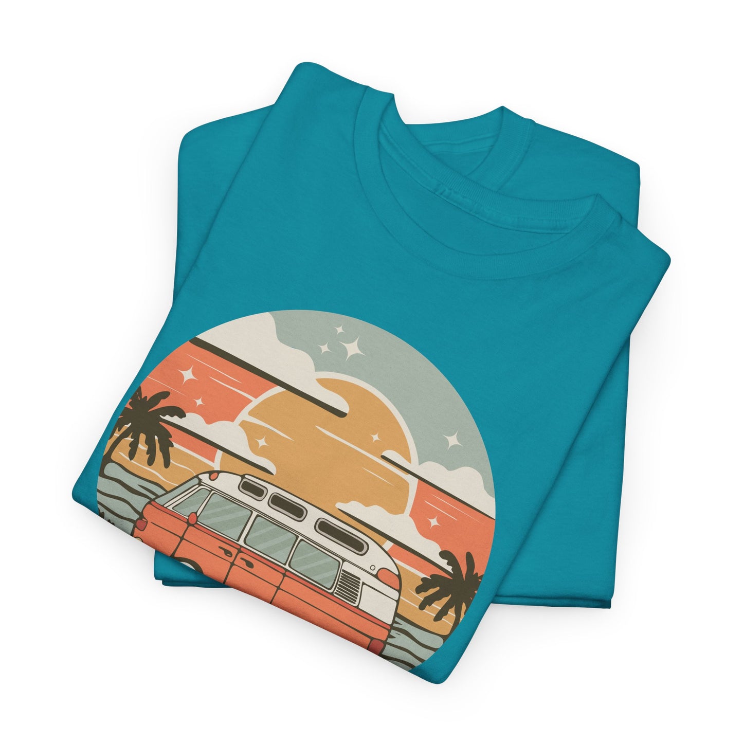 Vintage Van Dreams T-shirt - Vanlife Nomad Campervan Vanlife Beach Coastal Sunset Tee Unisex Mens Womens Cotton Shirt