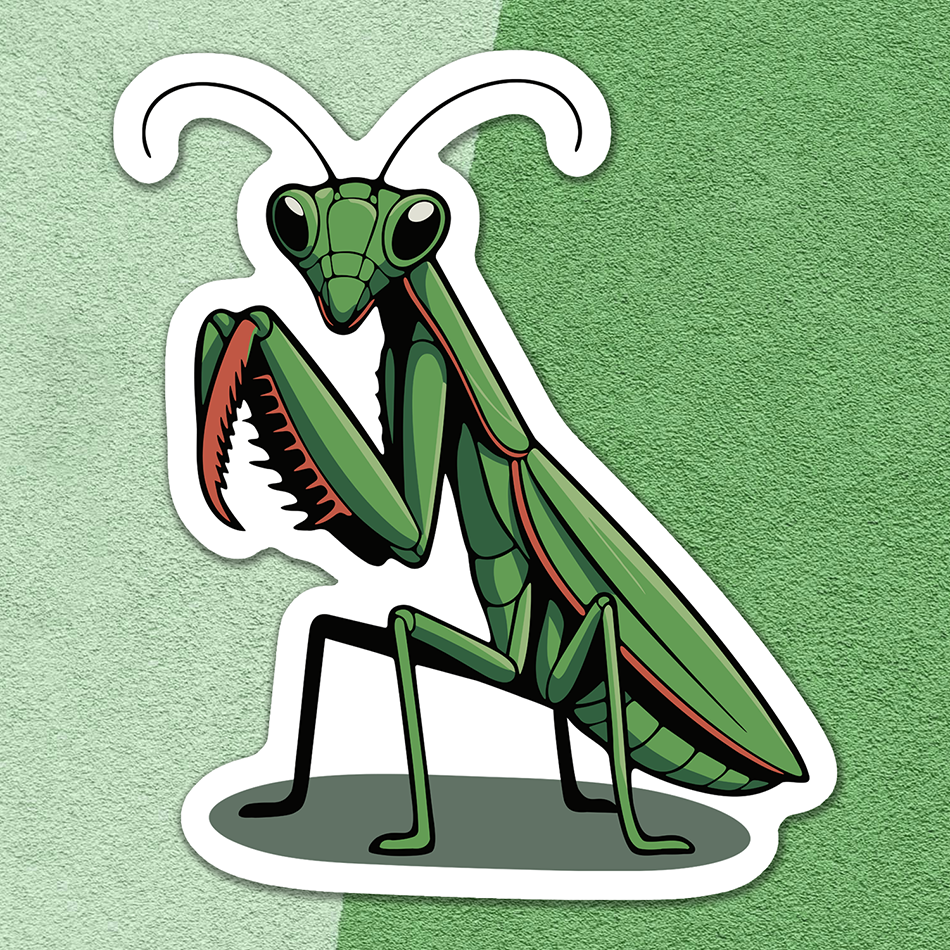 3" Praying Mantis Sticker - Bugs Insects Decal Stickers Mantises Waterproof Outdoor Decals