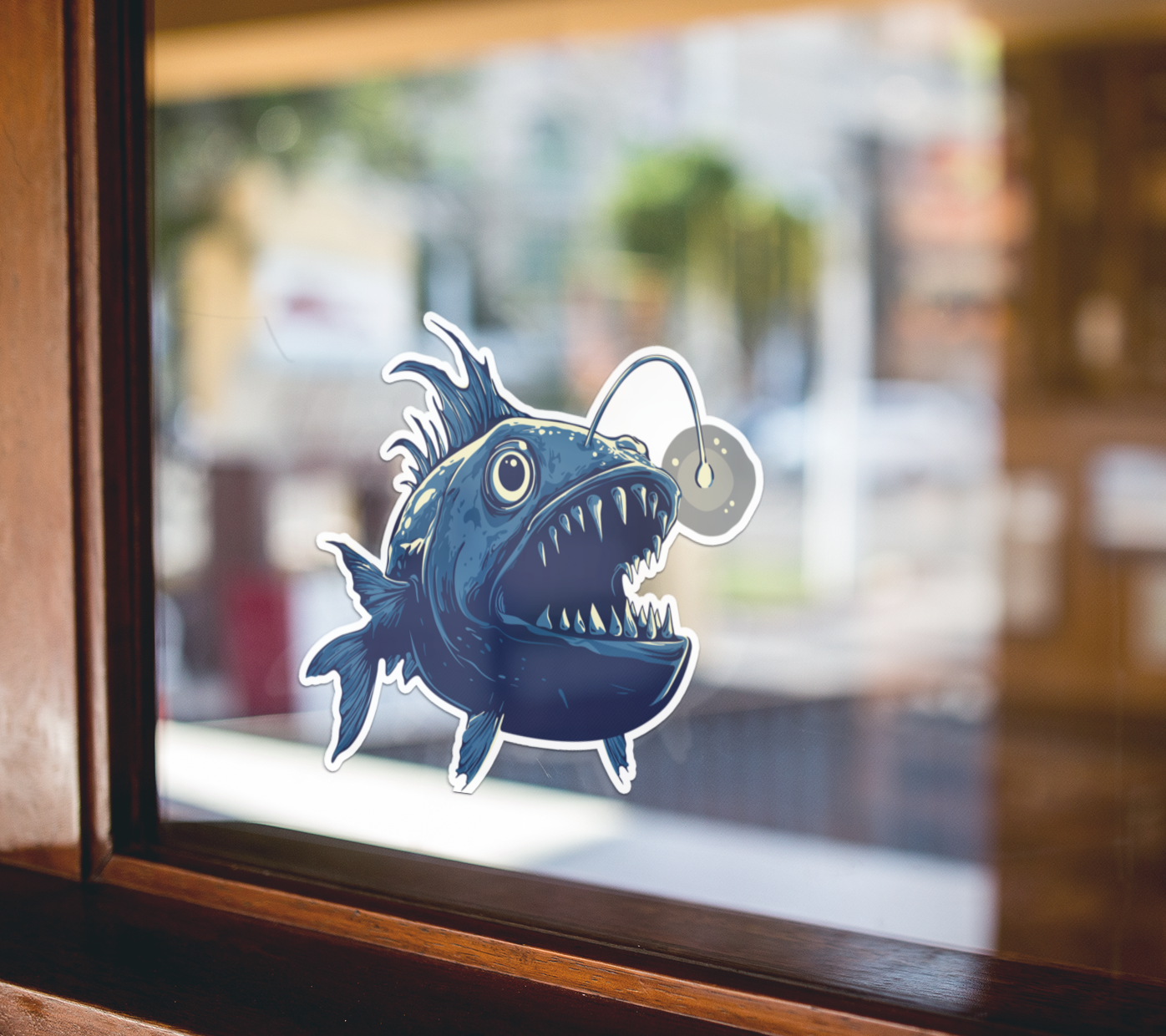 3.5" Deep Sea Anglerfish Sticker - Deep Sea Angler Fish Decal Stickers