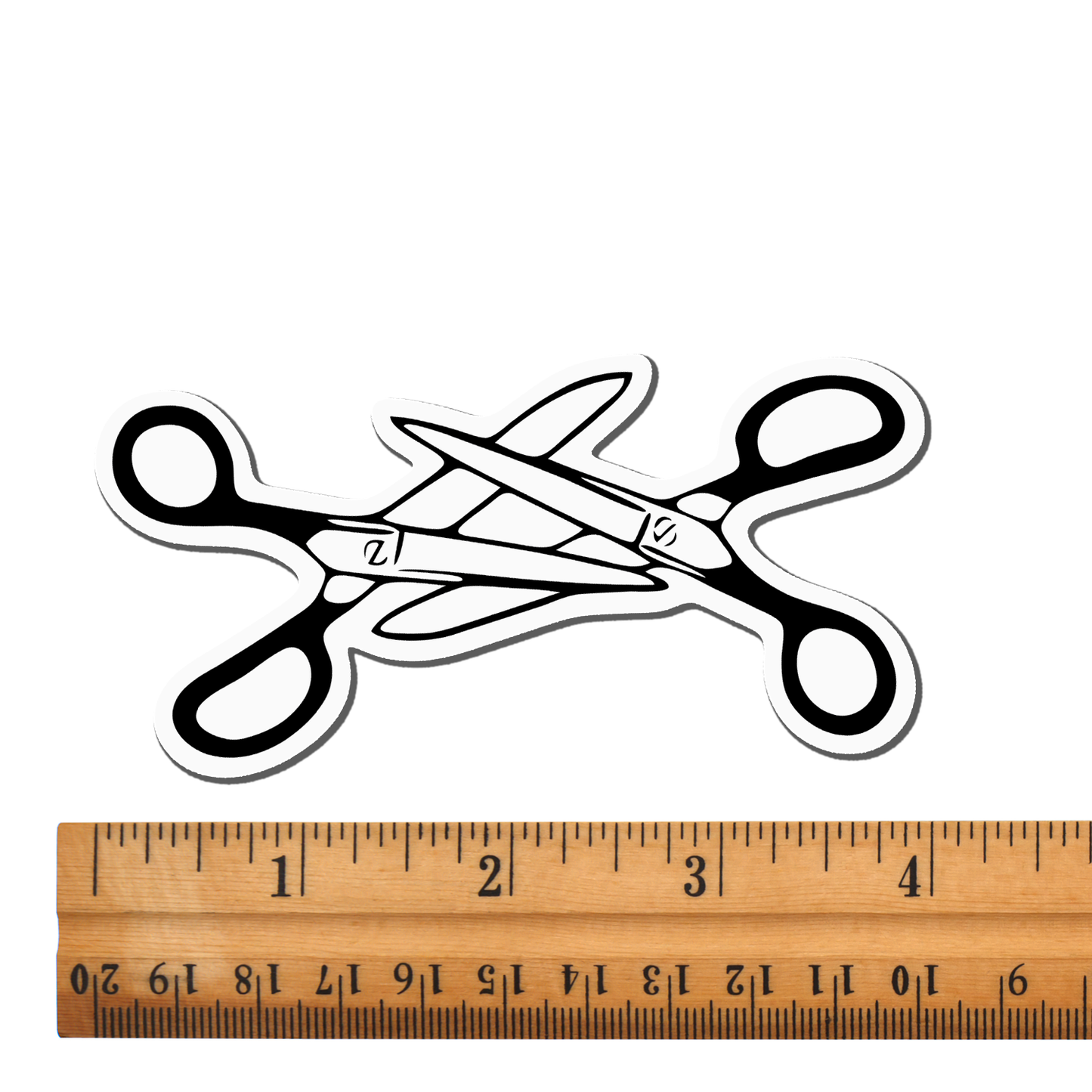 Scissors Magnet - Funny Pride Month Lesbian LGBTQIA+ 4" Vinyl Fridge Car Magnets Indoor Outdoor