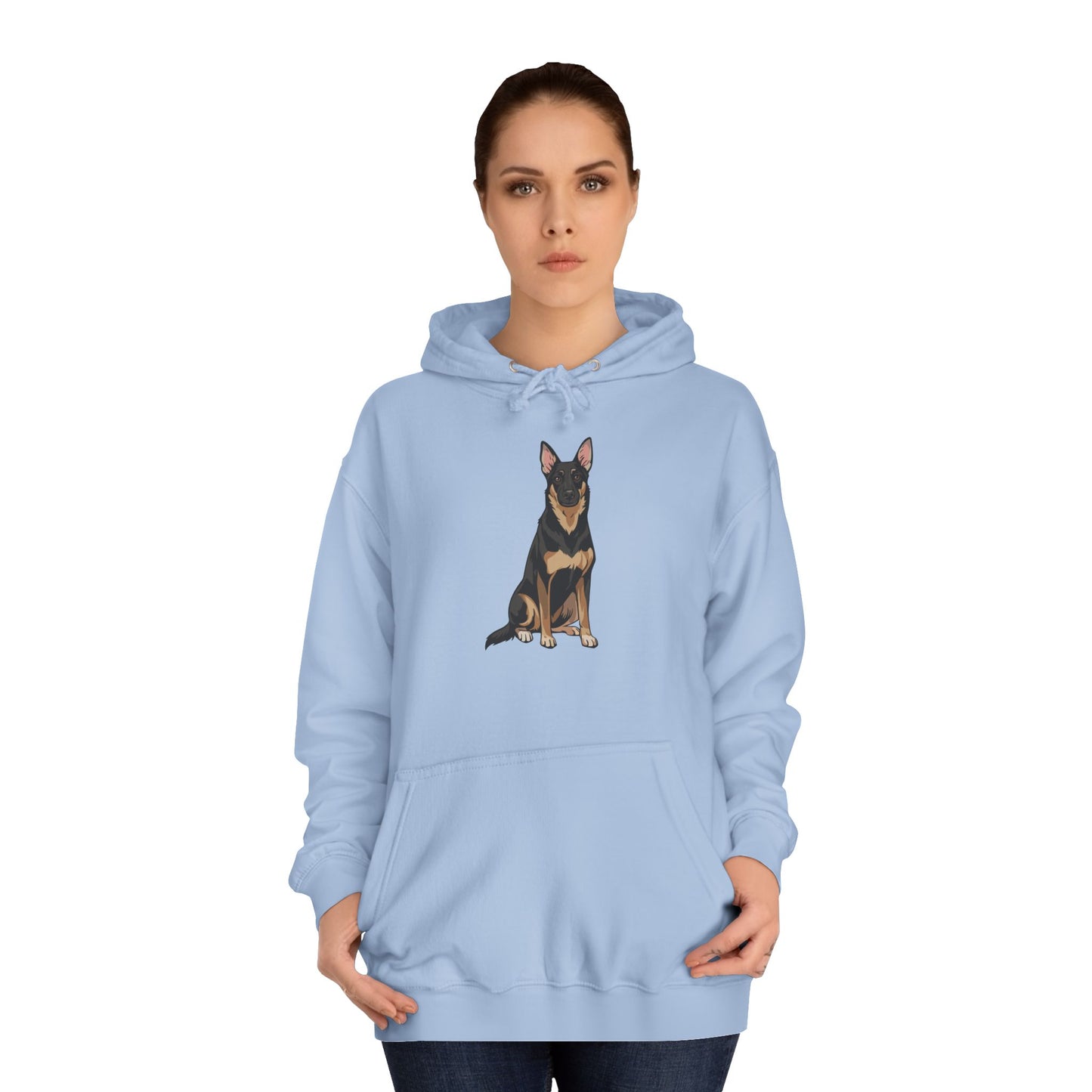 Buddy German Shepherd Dog Unisex Hoodie Pullover Hooded Sweatshirt, Dog Lover Gift, Pet Owner Clothing, Cozy Winter Apparel