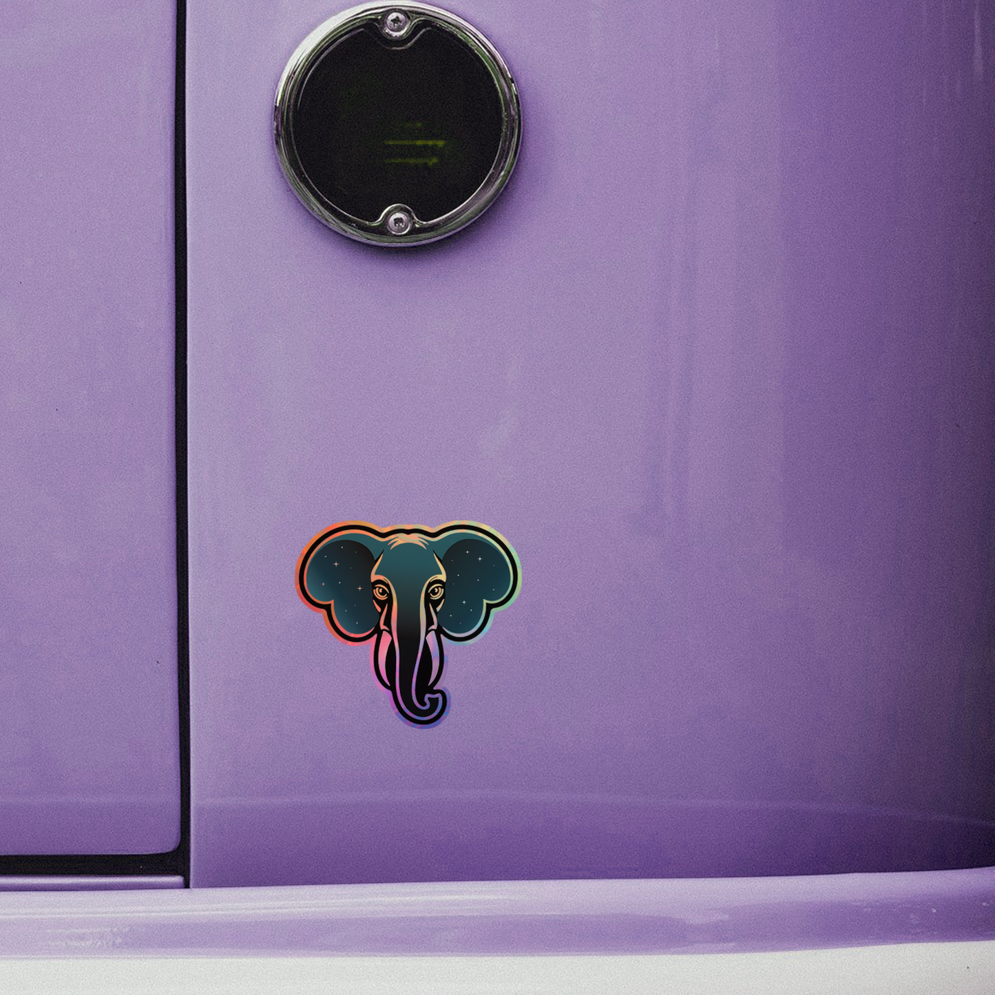 3" Holographic Celestial Elephant Stickers, Galactic Elephants Vinyl Decal Sticker Waterproof