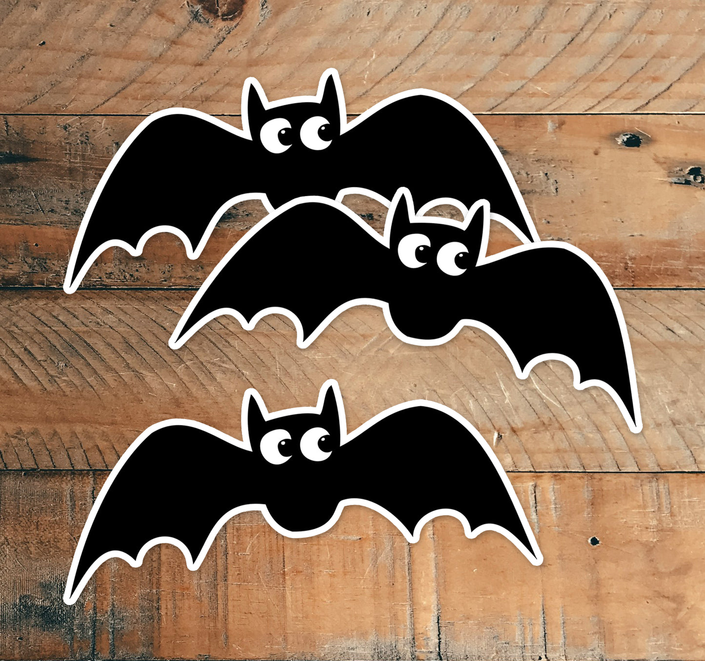 3" Black Bat Stickers - Waterproof, Outdoor/Indoor, Fade-Resistant Vinyl Decal Sticker Multi Pack Spoooky Halloween Bats