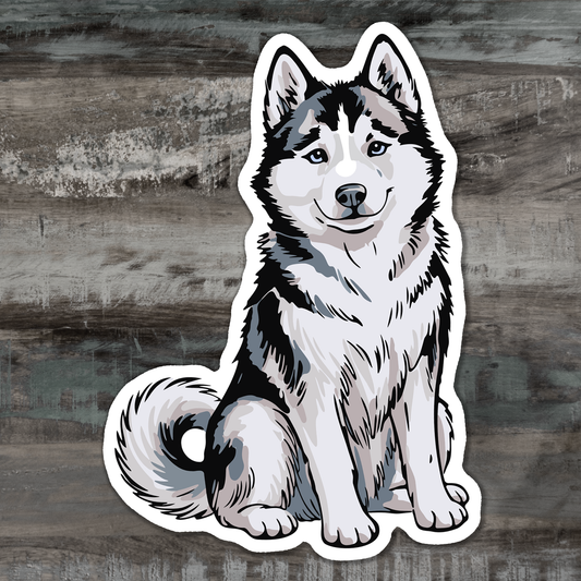 3" Siberian Husky Puppy Dog Sticker Decals - Huskies Sled Dogs Waterproof Outdoor Vinyl Decal Stickers