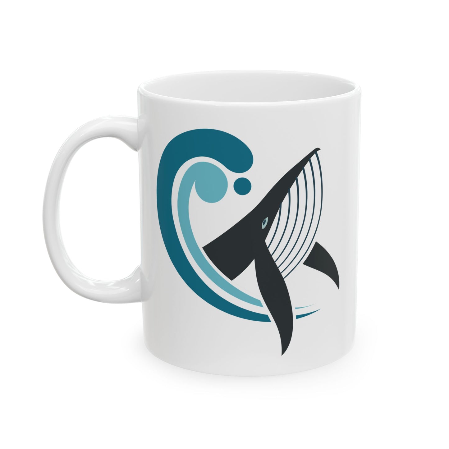 Majestic Whale Sea Marine Animal Ceramic Coffee Tea Mug 11oz Coffee Cup with Whale Design