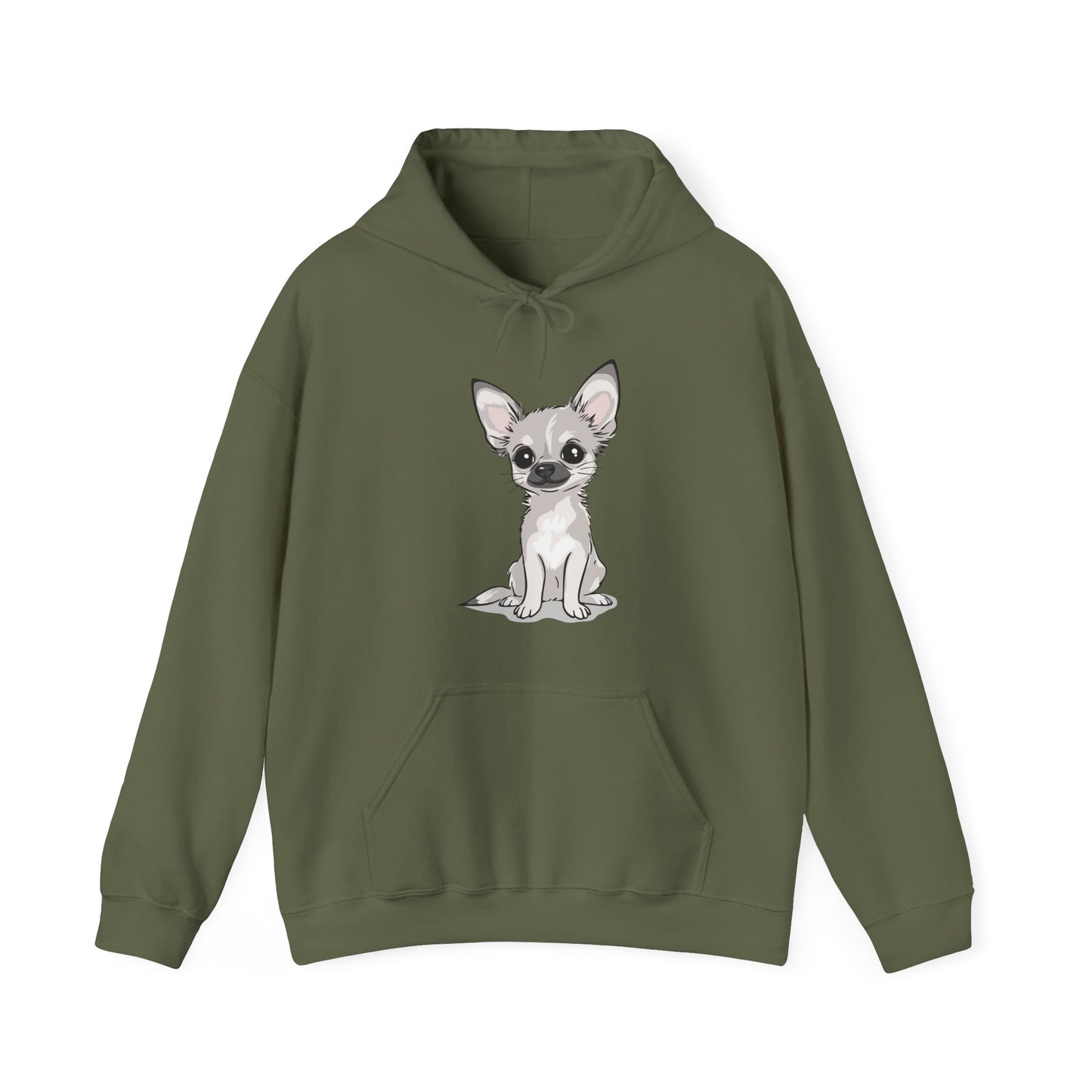 White Chihuahua Puppy Dog Pullover Hoodie Hooded Sweatshirt Cute Chihuahuas Puppy Dogs Pet Print Men Women Unisex Hoodies