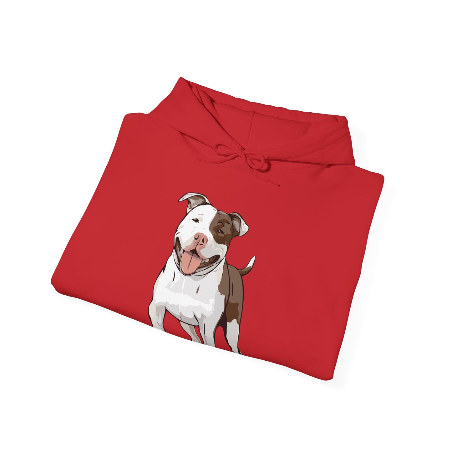 Ollie Dog Pulliver Hoodie Unisex Heavy Blend Hooded Sweatshirt with Pit Bull Dog Pet Design