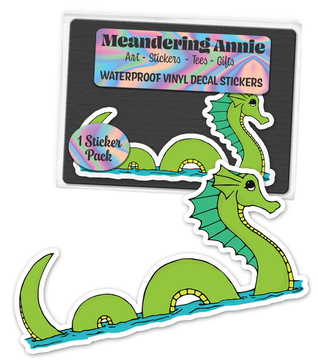 4" Sea Serpent Sticker - Waterproof Decal Stickers Loch Ness Sea Monster
