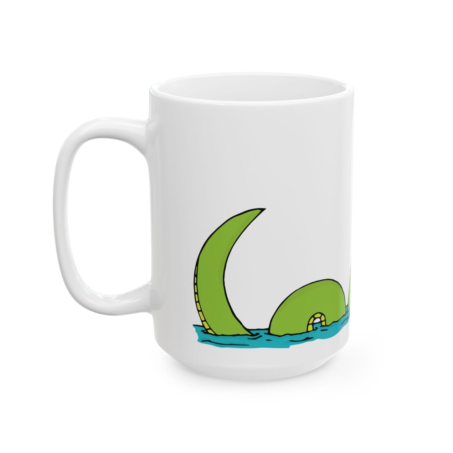 Sea Serpent Loch Ness Monster Ceramic Mug | Perfect Gift for Nessie Lovers, Coffee Tea Mugs Cryptid Ocean Life 15 Ounce
