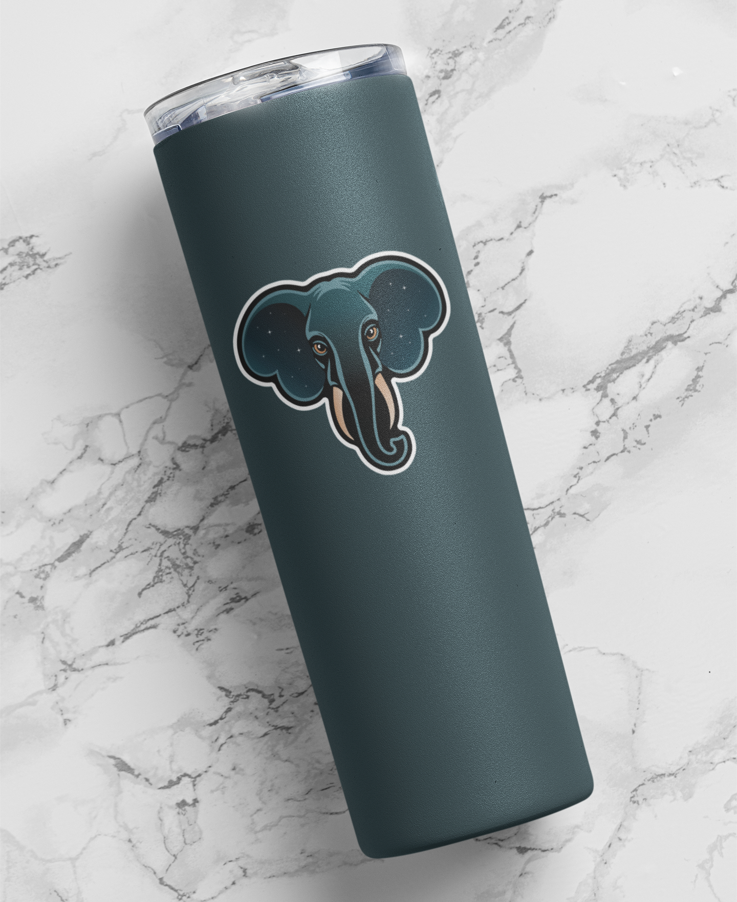 3" Celestial Elephant Stickers, Galactic Elephants Vinyl Decal Sticker Zen Galaxy Waterproof Space Decals Laptop, Water Bottle, Car