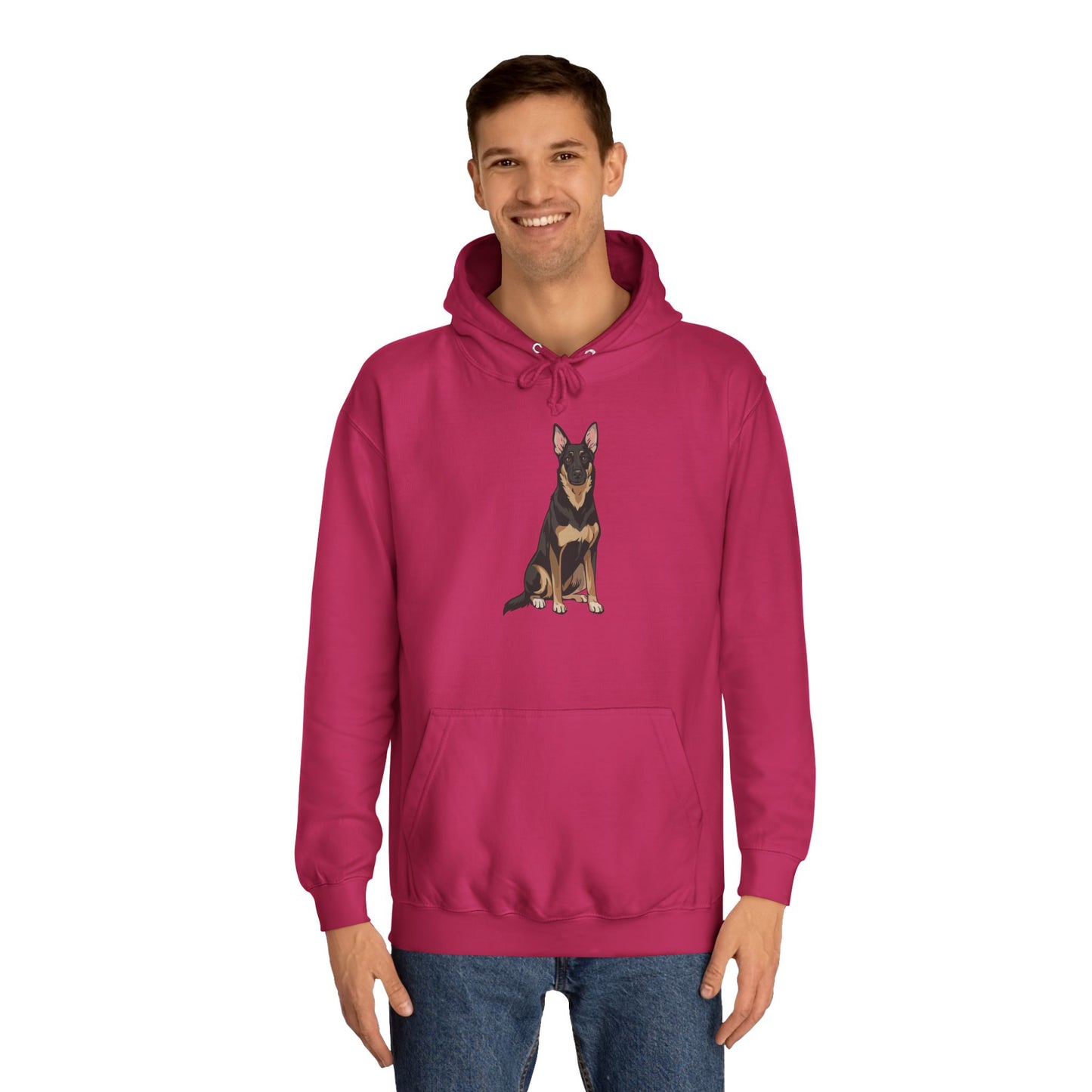 Buddy German Shepherd Dog Unisex Hoodie Pullover Hooded Sweatshirt, Dog Lover Gift, Pet Owner Clothing, Cozy Winter Apparel
