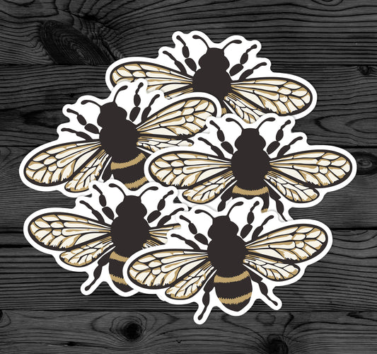 2" Bee Stickers Bundle - Bugs Insects Decal Sticker Bees Insect Bug Waterproof Outdoor Decals, Suitcase, Luggage, Car