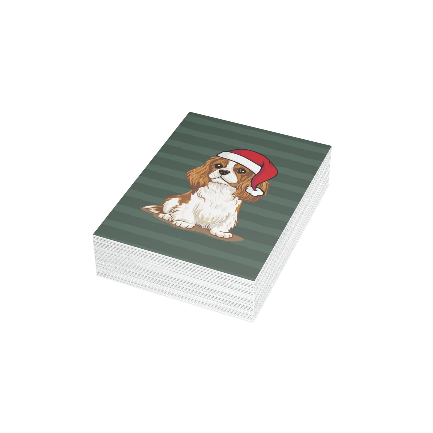 Christmas Cavalier King Charles Spaniel Dog Greeting Cards, Holiday Card 10, 30, 50 Pack + Envelopes