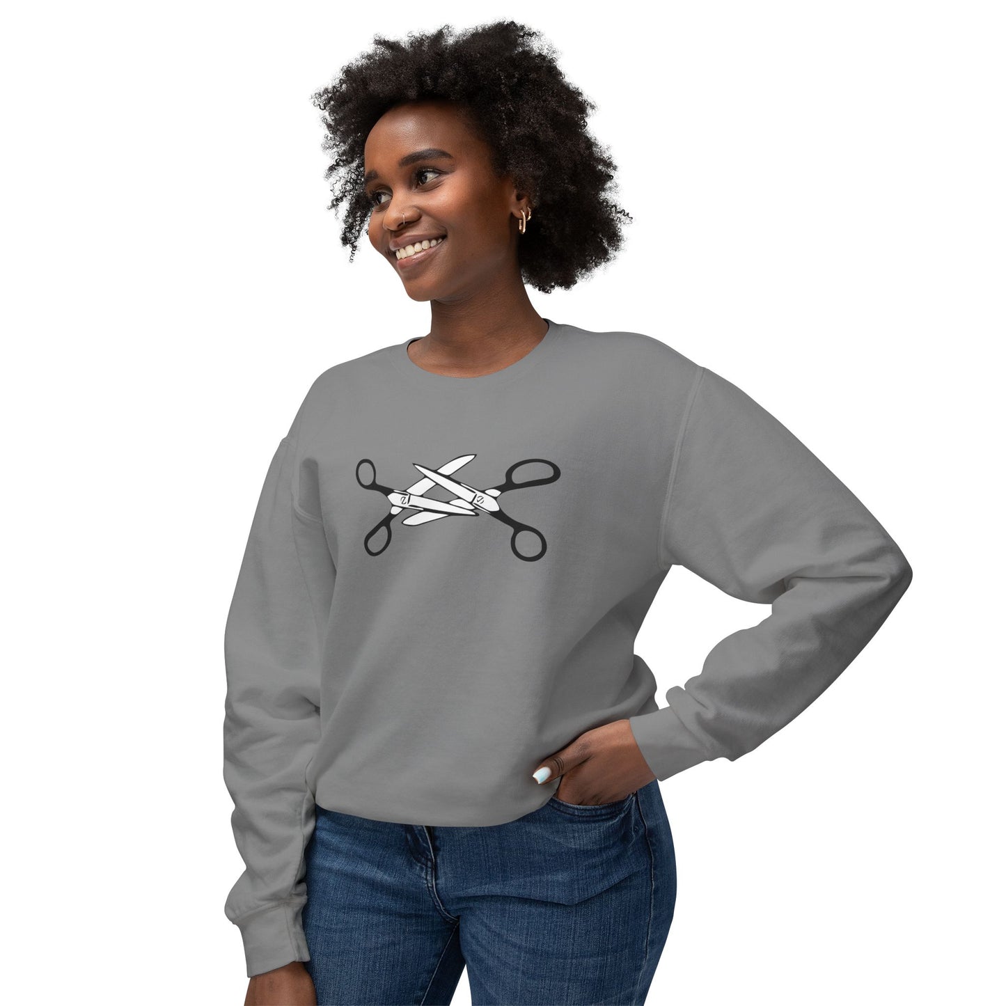 Scissors Sweatshirt - Scissor Long Sleeve Pullover Sweatshirt, Lesbian Gay Queer LGBTQIA+ Pride Sweatshirts