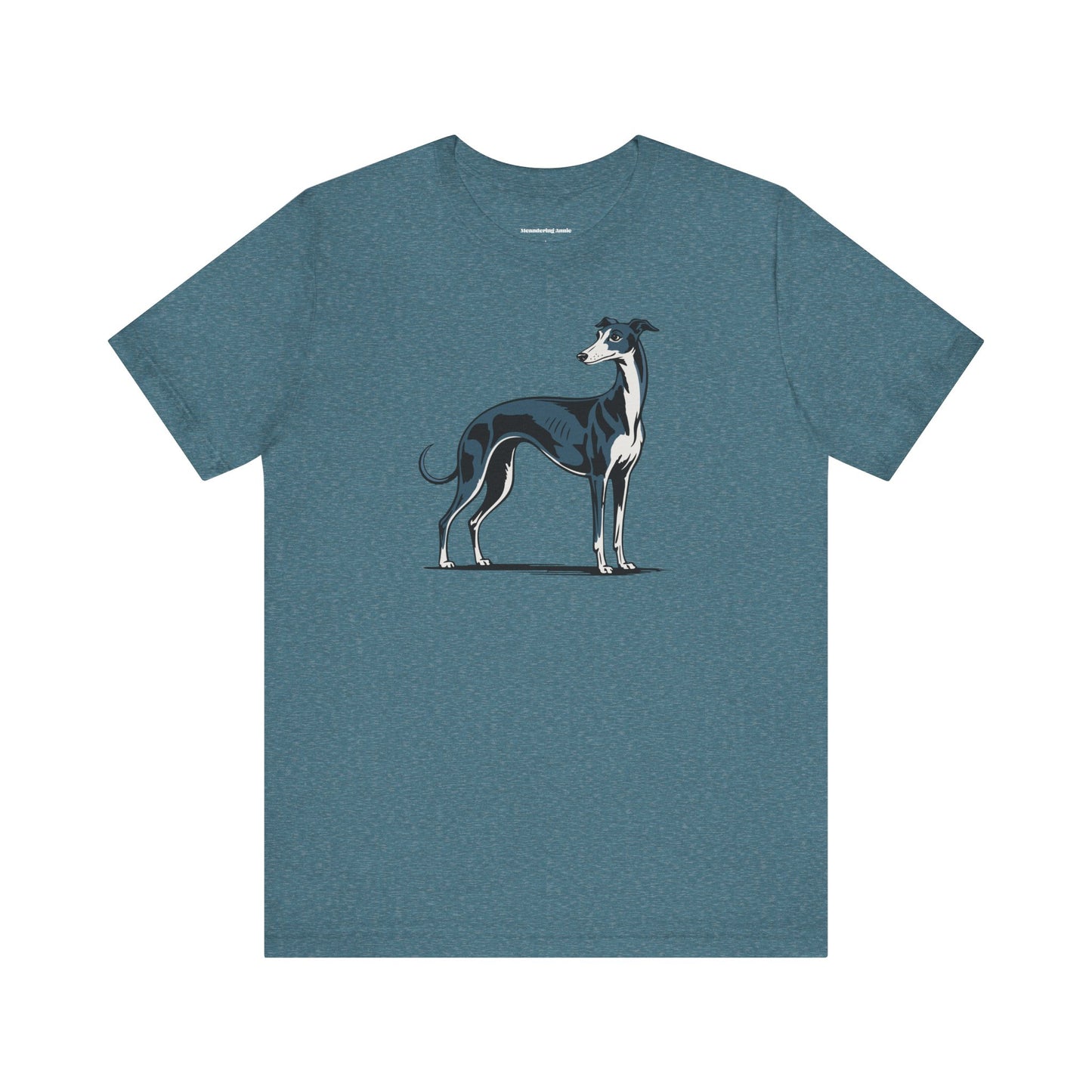 Greyhound Dog Illustration T-Shirt | Pet Owner Breed Cotton Tee, Unisex Short Sleeve Dogs Shirts, Mens Womens Apparel
