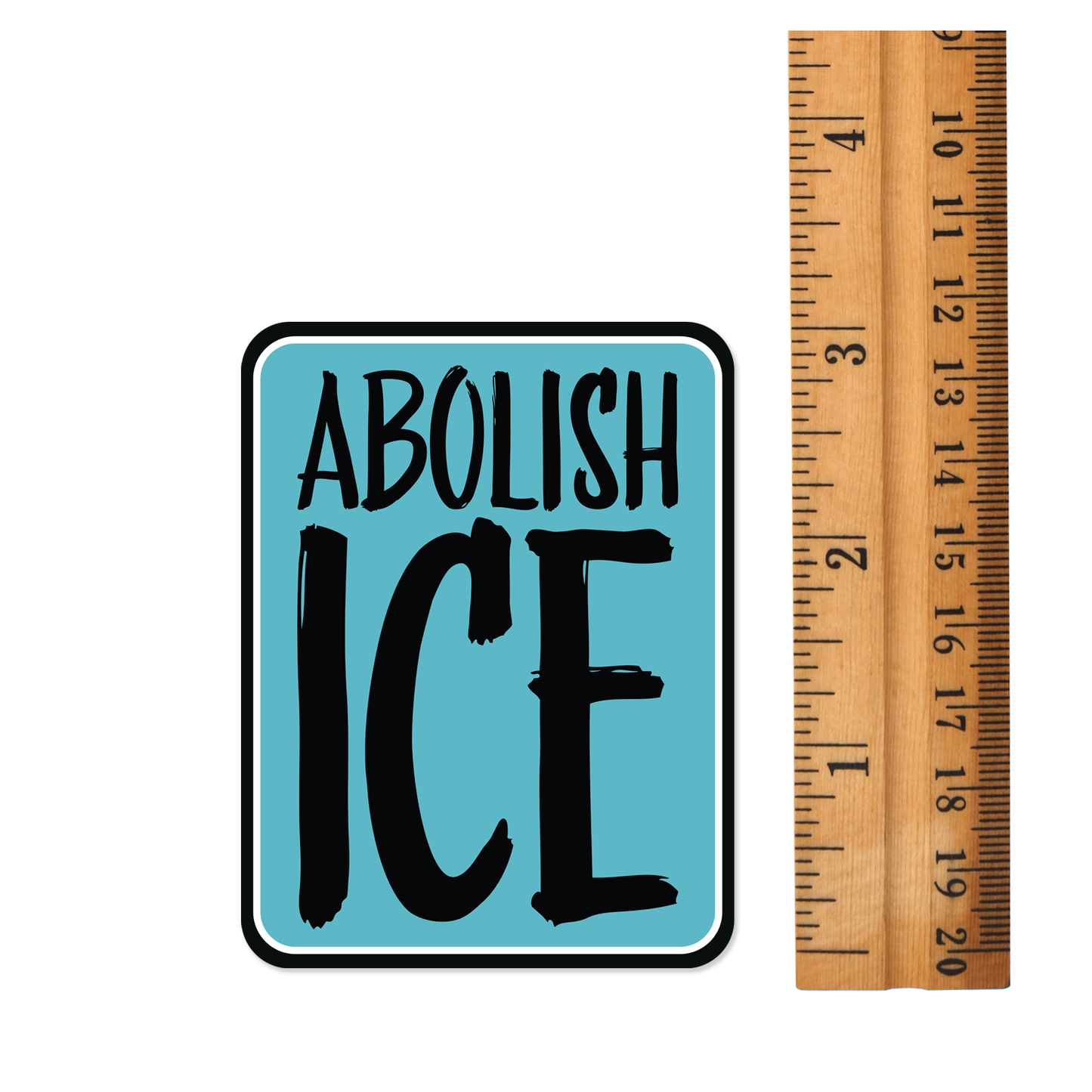 3" Abolish ICE Sticker - Protest, Human Rights Vinyl Decal Stickers Waterproof Outdoor, Leftist Political Resistance