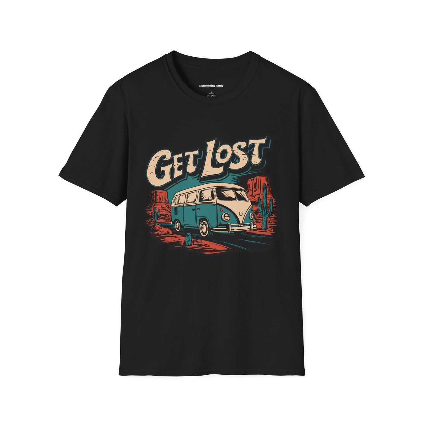 Get Lost T-shirt Vintage Van Vanlife Travel Tee- Utah Arizona Desert Nomad Roadtrip Tees Unisex Cotton Tee Mens Womens