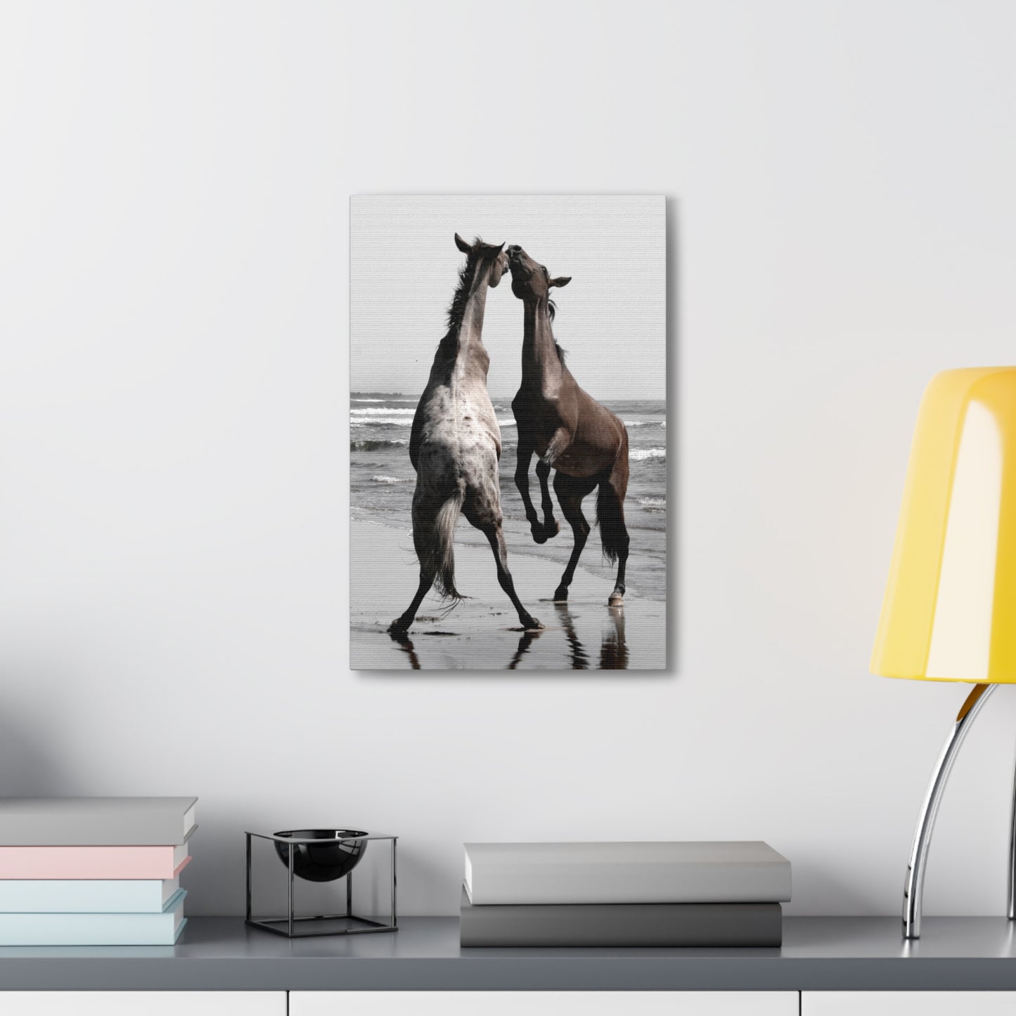 Wild Horses on the Beach Photography Canvas Gallery Wraps - Photography Wall Art Canvas Print of Horses in Mazatlan, Mexico