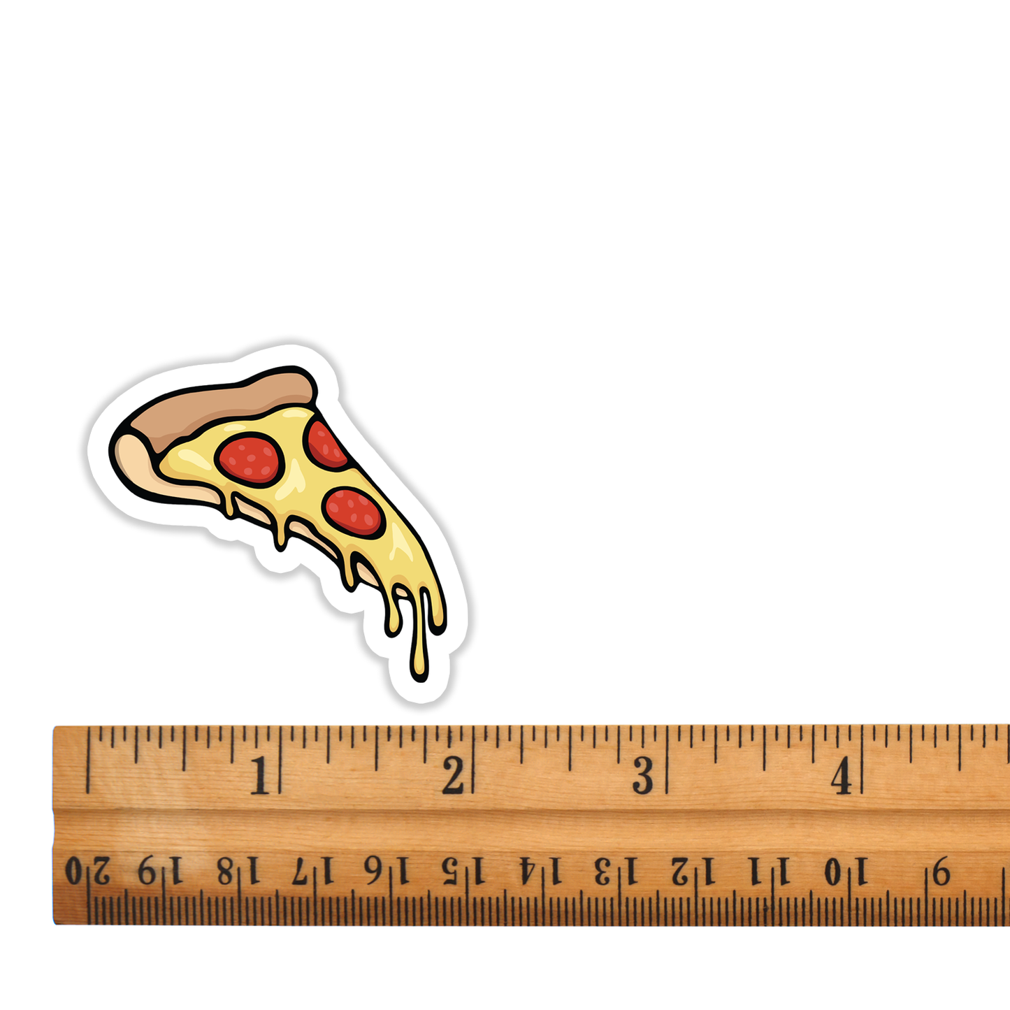 Small 2" Pizza Slice Sticker - Cheese Pepperoni Pizzas Vinyl Decal Stickers Waterproof Outdoor Decals