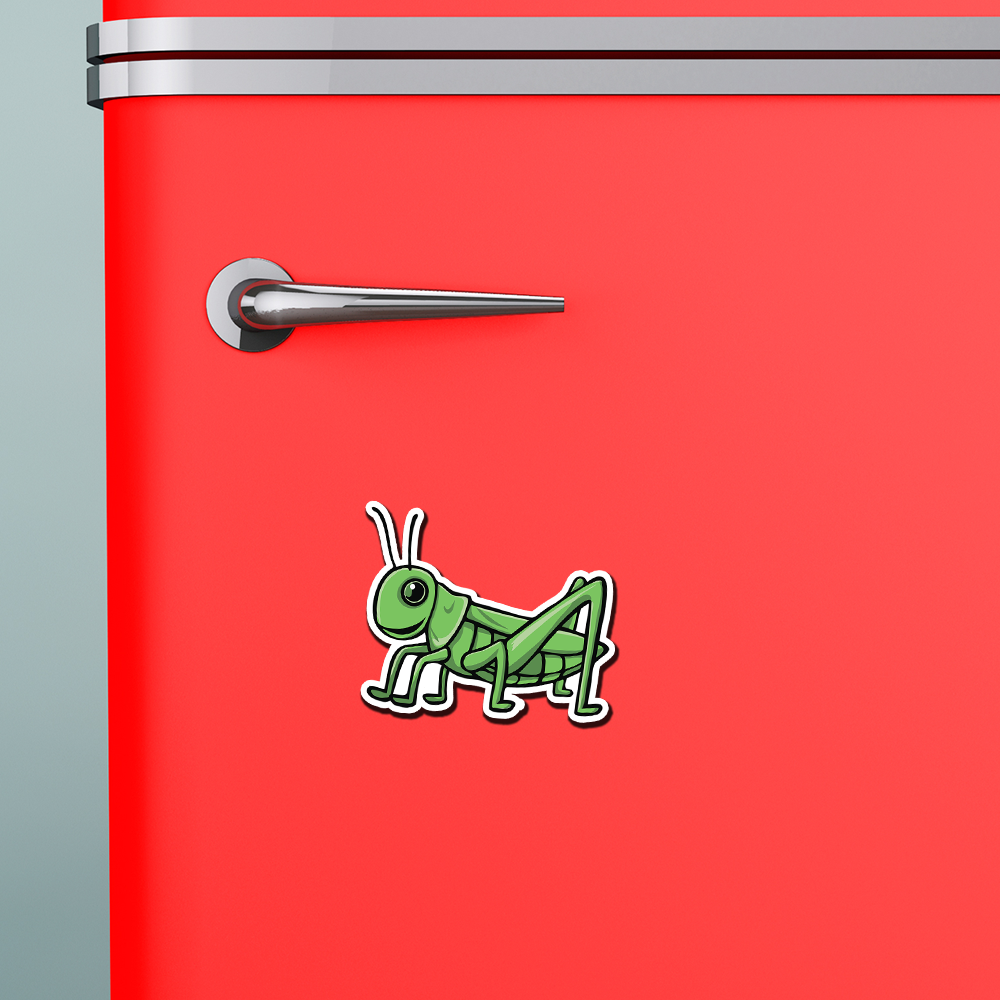 Grasshopper Magnet - 3" Grasshoppers Insect Bugs Vinyl Fridge Magnets Indoor Outdoor Grass Hopper Bug Bundle