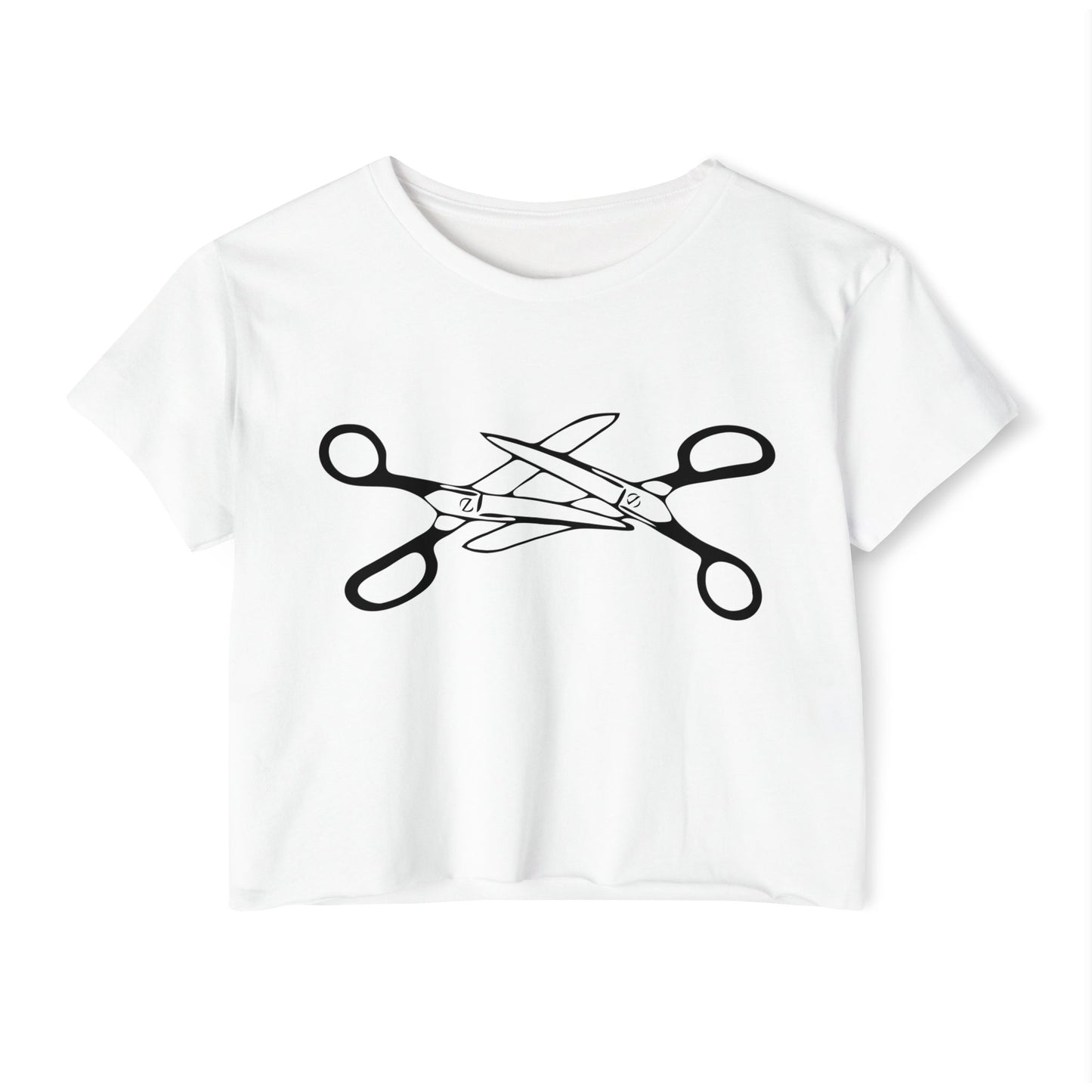 Scissors Crop Top, Womens LGBTQIA Summer Pride Festival Cropped Tee, Funny Lesbian Gay Queer Apparel Scissors