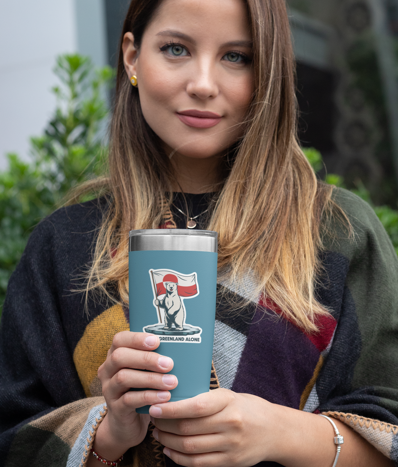 4" Leave Greenland Alone Sticker - Iceberg Polar Bear Vinyl Decal Stickers Waterproof Outdoor Car, Leftist Political Anti-Trump Protest