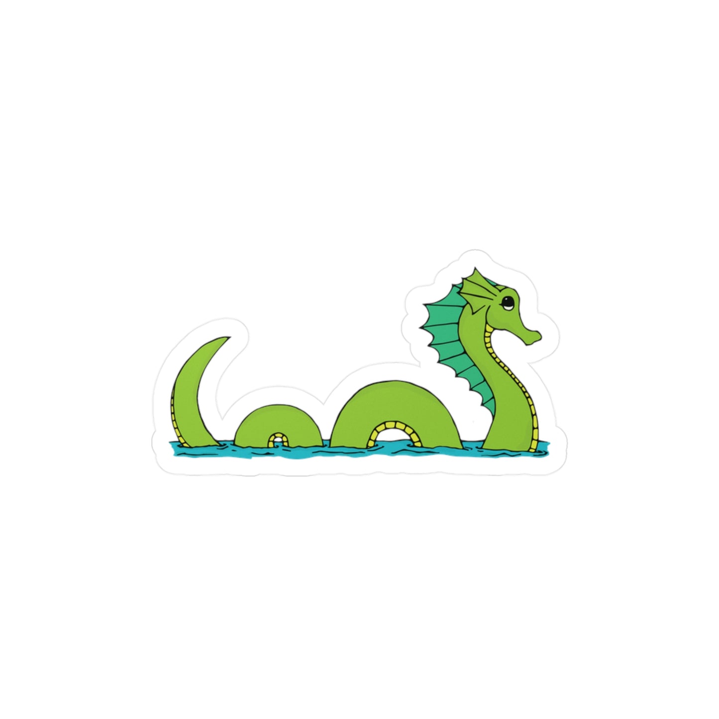 Sea Serpent Vinyl Sticker Kiss-Cut Vinyl Decal with Loch Ness Sea Monster Graphic - Waterproof UV Resistant Stickers