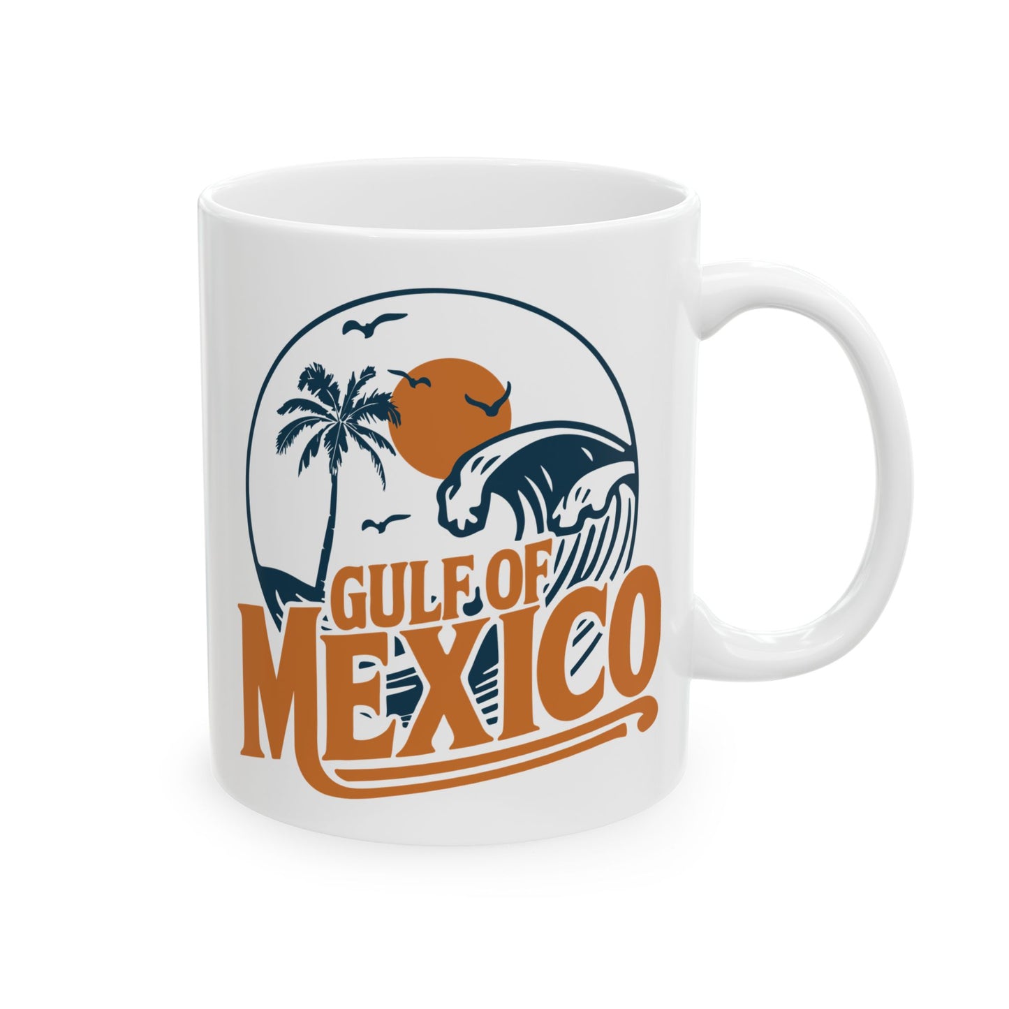 Gulf of Mexico Tropical Mexico Ceramic Mug, Perfect for Coffee Lovers, Gift for Birthdays, Travel Souvenirs, Beach Vibes, 11oz